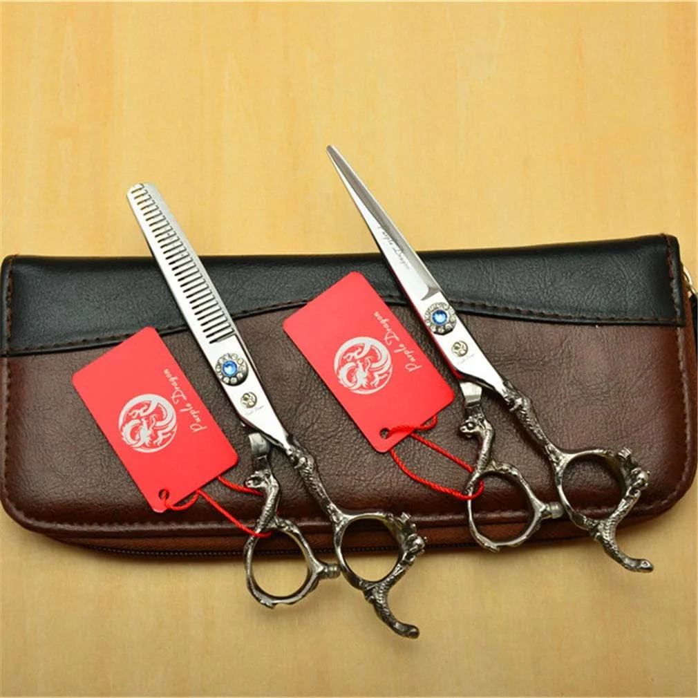 ست قیچی آرایشگری حرفه ای 6.0 اینچی یاقوت کبود راست دست، قیچی آرایشگری، قیچی پیتاژ، ابزار آرایشگاه، فولاد 440C، لوازم آرایشگری مو به همراه شانه ست قیچی آرایشگری حرفه ای 6.0 اینچی یاقوت کبود راست دست، قیچی آرایشگری، قیچی پیتاژ، ابزار آرایشگاه، فولاد 440C، لوازم آرایشگری مو به همراه شانه