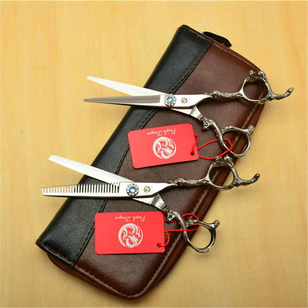 ست قیچی آرایشگری حرفه ای 6.0 اینچی یاقوت کبود راست دست، قیچی آرایشگری، قیچی پیتاژ، ابزار آرایشگاه، فولاد 440C، لوازم آرایشگری مو به همراه شانه ست قیچی آرایشگری حرفه ای 6.0 اینچی یاقوت کبود راست دست، قیچی آرایشگری، قیچی پیتاژ، ابزار آرایشگاه، فولاد 440C، لوازم آرایشگری مو به همراه شانه