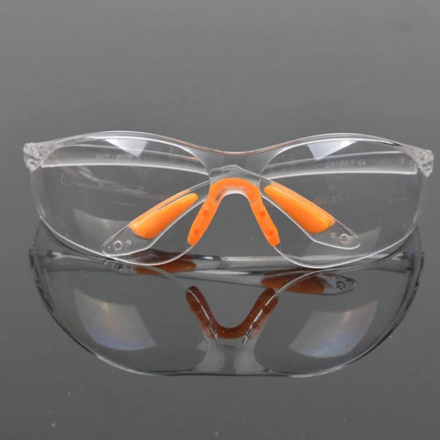 عینک ایمنی آینک، 6 عددی، ضد مه، محافظ چشم برای کار، تجهیزات ایمنی با لنزهای شفاف و گیره های لاستیکی بینی و گوش برای ساخت و ساز، آزمایشگاه، مواد شیمیایی