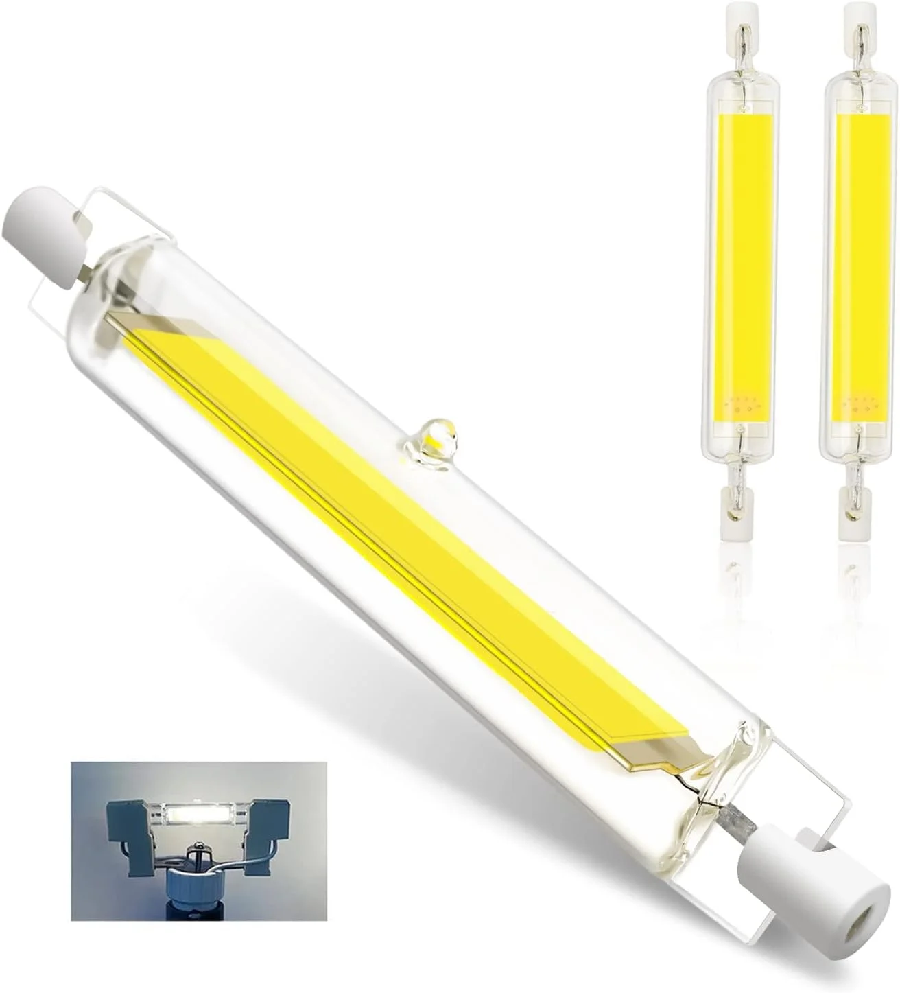 لامپ ال ای دی KASTWAVE R7S، 118 میلی متر، 10 وات، ال ای دی COB R7S دیمرخور، سفید یخی 6000K، معادل لامپ هالوژن J118 200 وات، جایگزین چراغ پروژکتور خطی بازتابنده صرفه جویی در انرژی لامپ ال ای دی KASTWAVE R7S، 118 میلی متر، 10 وات، ال ای دی COB R7S دیمرخور، سفید یخی 6000K، معادل لامپ هالوژن J118 200 وات، جایگزین چراغ پروژکتور خطی بازتابنده صرفه جویی در انرژی