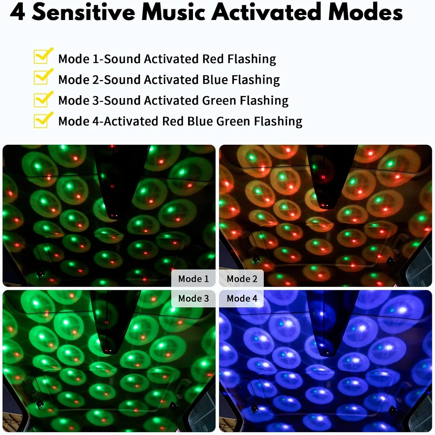 چراغ های سقفی خودرو KASTWAVE، پروژکتور چراغ شب ستاره ای USB KASTWAVE، چراغ داخلی LED فعال با صدا، 4 رنگ - 9 حالت عملکردی، نور محیطی رمانتیک قابل تنظیم - اتصال و پخش چراغ های سقفی خودرو KASTWAVE، پروژکتور چراغ شب ستاره ای USB KASTWAVE، چراغ داخلی LED فعال با صدا، 4 رنگ - 9 حالت عملکردی، نور محیطی رمانتیک قابل تنظیم - اتصال و پخش