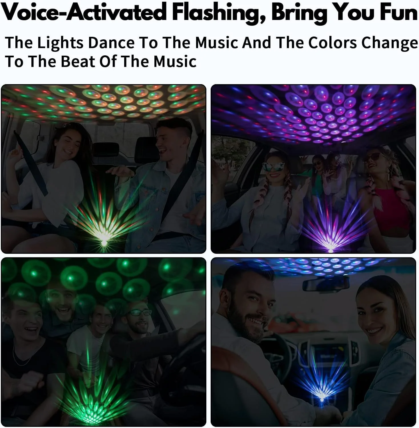 چراغ های سقفی خودرو KASTWAVE، پروژکتور چراغ شب ستاره ای USB KASTWAVE، چراغ داخلی LED فعال با صدا، 4 رنگ - 9 حالت عملکردی، نور محیطی رمانتیک قابل تنظیم - اتصال و پخش چراغ های سقفی خودرو KASTWAVE، پروژکتور چراغ شب ستاره ای USB KASTWAVE، چراغ داخلی LED فعال با صدا، 4 رنگ - 9 حالت عملکردی، نور محیطی رمانتیک قابل تنظیم - اتصال و پخش