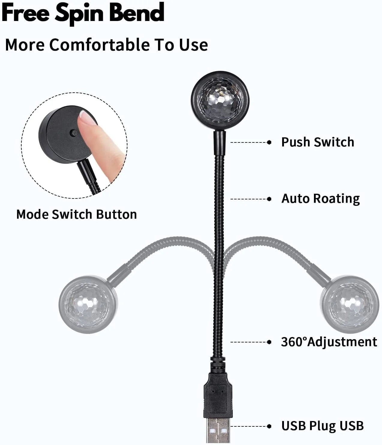 چراغ های سقفی خودرو KASTWAVE، پروژکتور چراغ شب ستاره ای USB KASTWAVE، چراغ داخلی LED فعال با صدا، 4 رنگ - 9 حالت عملکردی، نور محیطی رمانتیک قابل تنظیم - اتصال و پخش چراغ های سقفی خودرو KASTWAVE، پروژکتور چراغ شب ستاره ای USB KASTWAVE، چراغ داخلی LED فعال با صدا، 4 رنگ - 9 حالت عملکردی، نور محیطی رمانتیک قابل تنظیم - اتصال و پخش