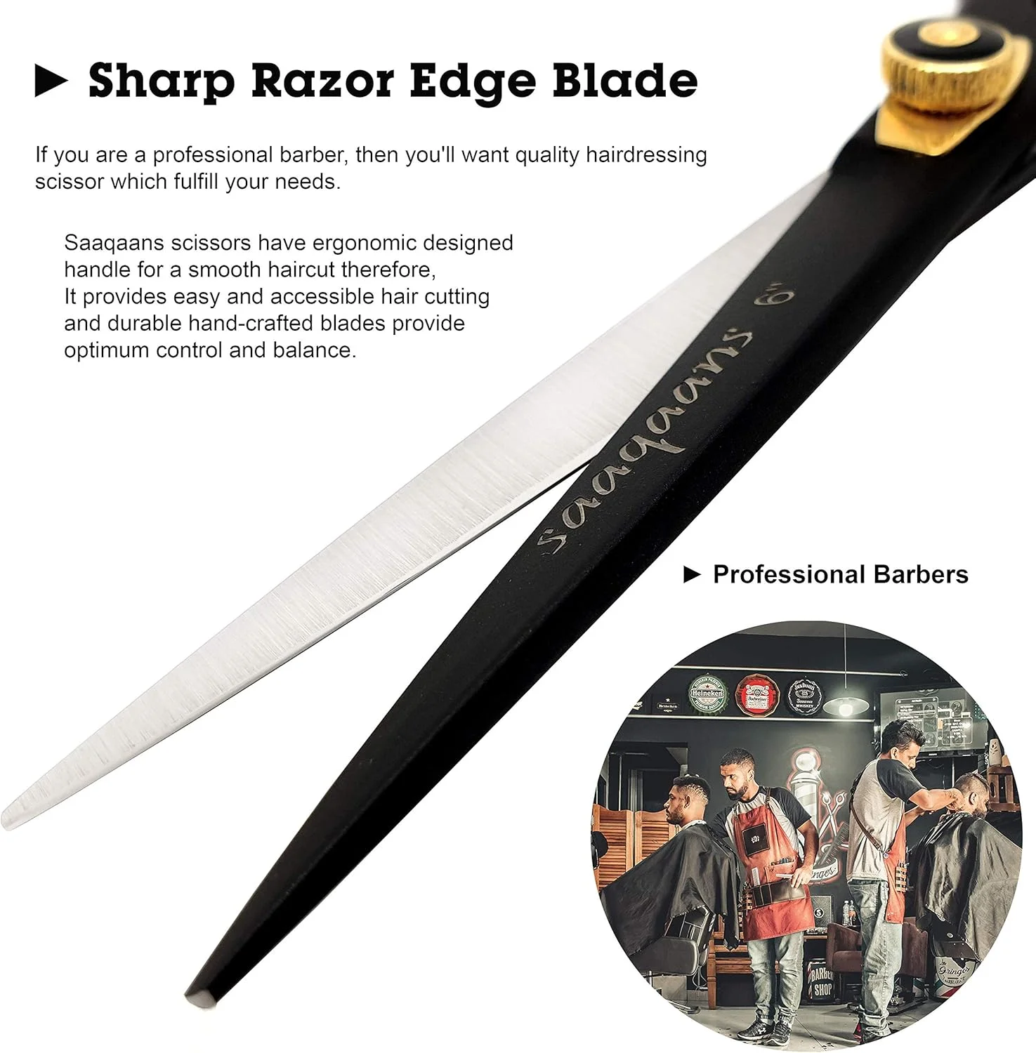 ست قیچی آرایشگری حرفه ای Saaqaans SQS-01 - قیچی اصلاح مو برای آرایشگر/پیرایشگر + قیچی پیتاژ مو برای آرایشگر + تیغ اصلاح + 10 تیغه با کیف (ست قیچی AE) ست قیچی آرایشگری حرفه ای Saaqaans SQS-01 - قیچی اصلاح مو برای آرایشگر/پیرایشگر + قیچی پیتاژ مو برای آرایشگر + تیغ اصلاح + 10 تیغه با کیف (ست قیچی AE)