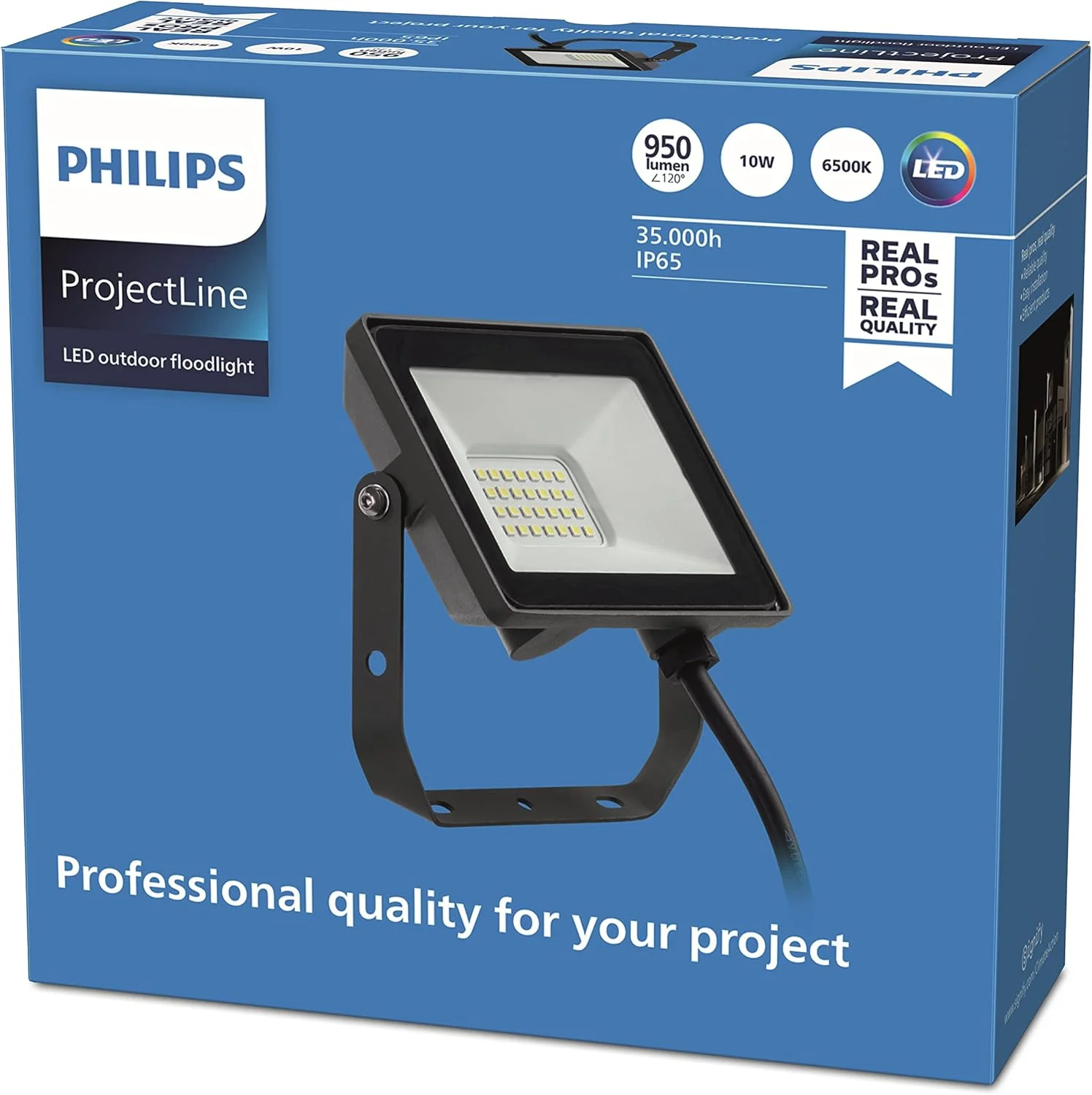 چراغ پروژکتور ال ای دی فیلیپس Projectline [10 وات - 6500 کلوین سفید یخی روشن] برای روشنایی تجاری