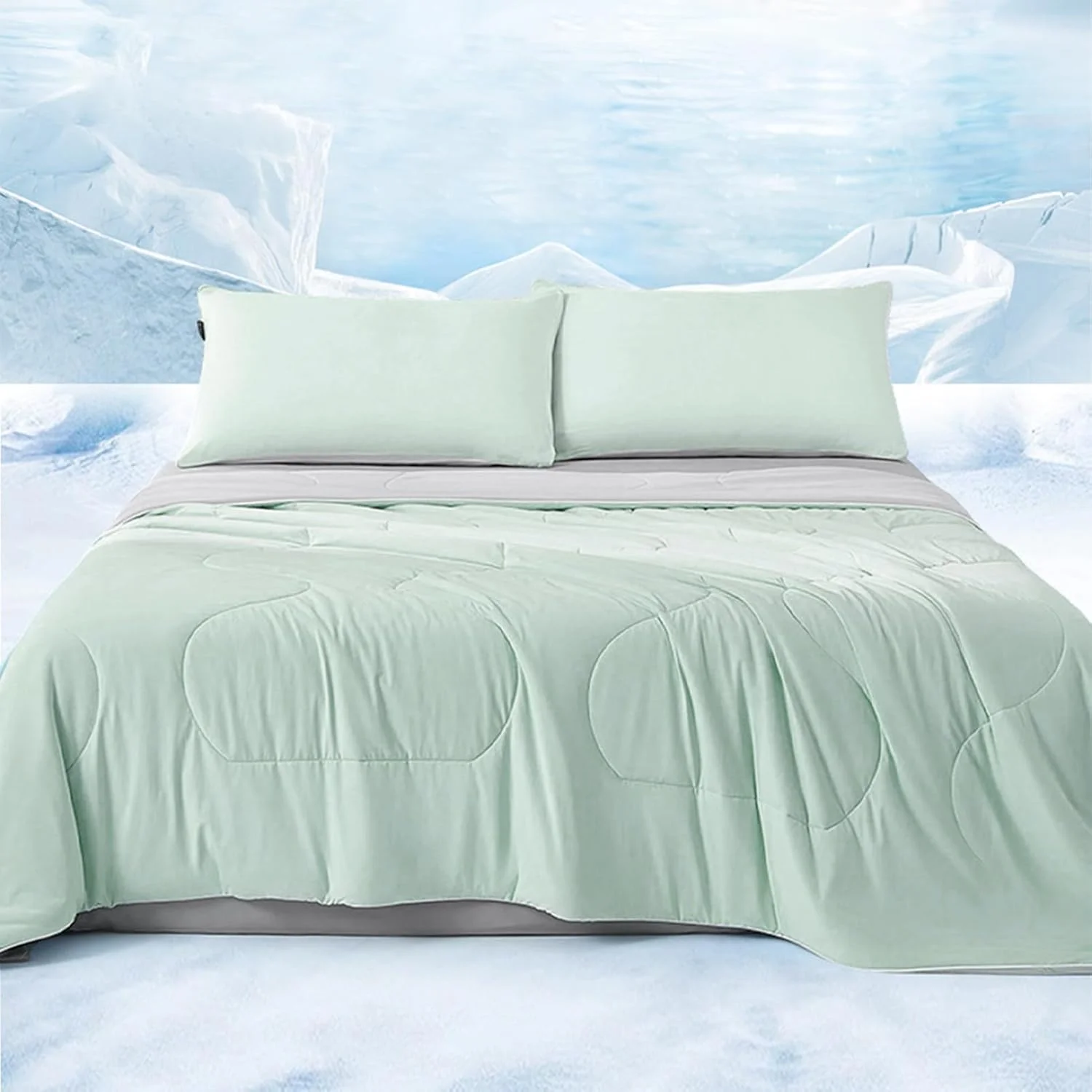 لحاف خنک کننده، پتوهای خنک کننده نرم - روتختی سبک وزن دو طرفه برای تعریق شبانه، کمپینگ، مسافرت، مبل، اتاق خواب، خانه، چرت زدن