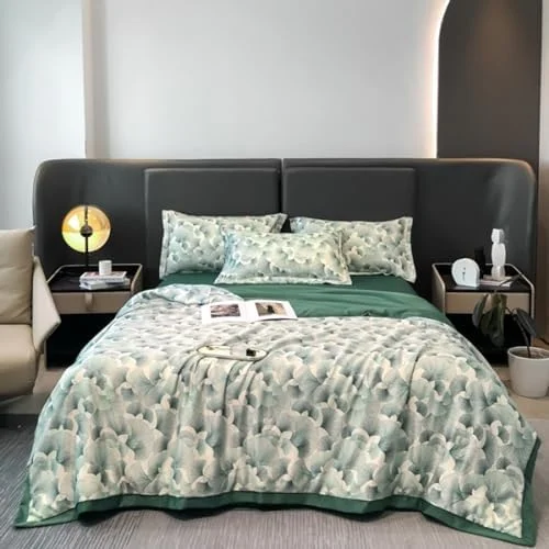 لحاف خنک کننده برای تخت سایز کوئین، قابل شستشو در ماشین لباسشویی، پتوی خنک با طراحی دو طرفه، پتوی نرم و لطیف برای تعریق شبانه و افراد گرمایی، 27، 150x200 سانتی متر