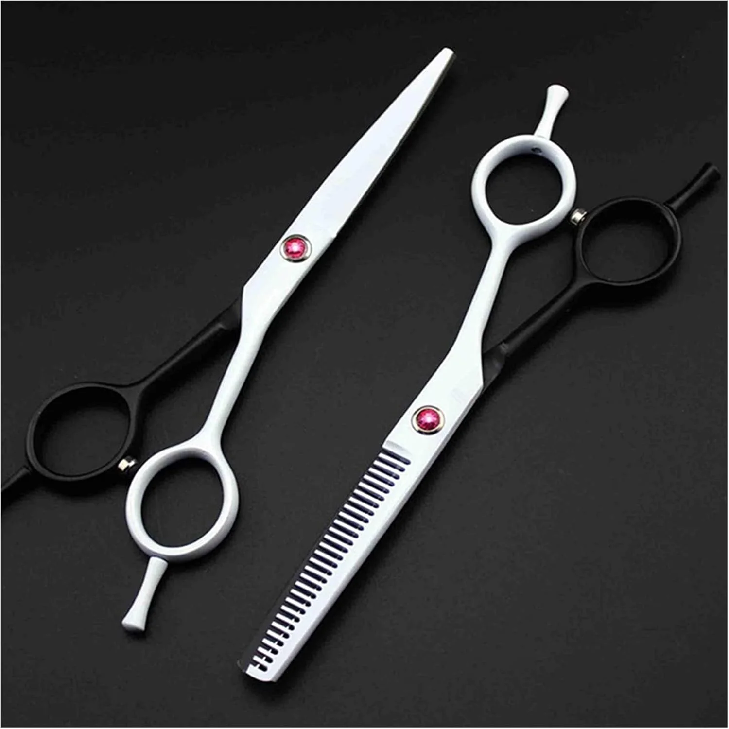 قیچی آرایشگری دو دم 5.5 اینچی، قیچی پیتاژ مو، قیچی آرایشگری، قیچی کوتاهی مو - خاکستری-B قیچی آرایشگری دو دم 5.5 اینچی، قیچی پیتاژ مو، قیچی آرایشگری، قیچی کوتاهی مو - خاکستری-B