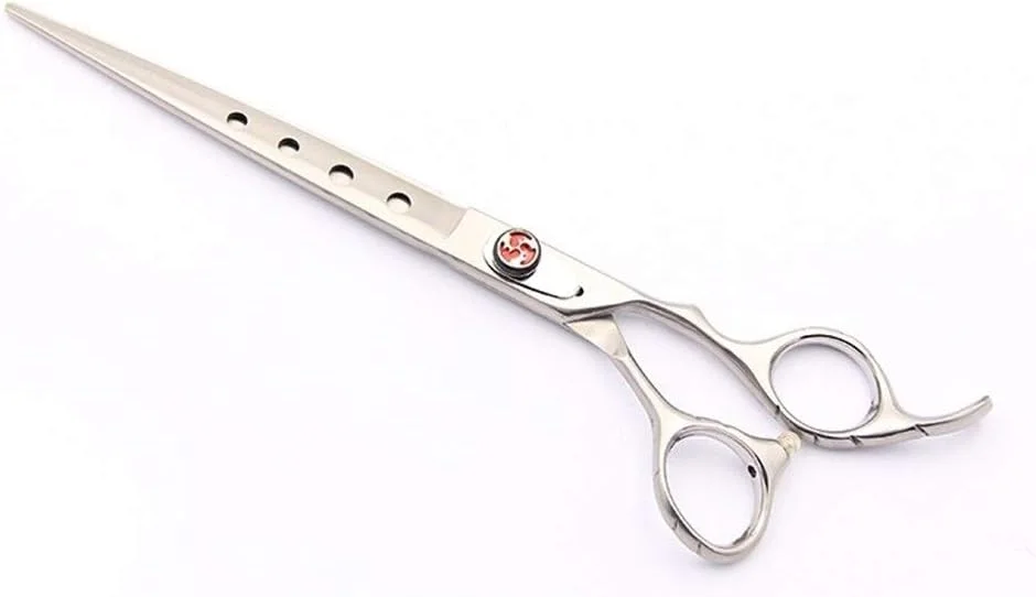 قیچی آرایشگری مو، قیچی اصلاح مو، ابزار بزرگ و فشرده برش آرایشگر موی مصنوعی حیوانات خانگی، لوازم پیرایش سگ تدی، 7.5 اینچ، آرایشگری، قیچی آرایشگاه