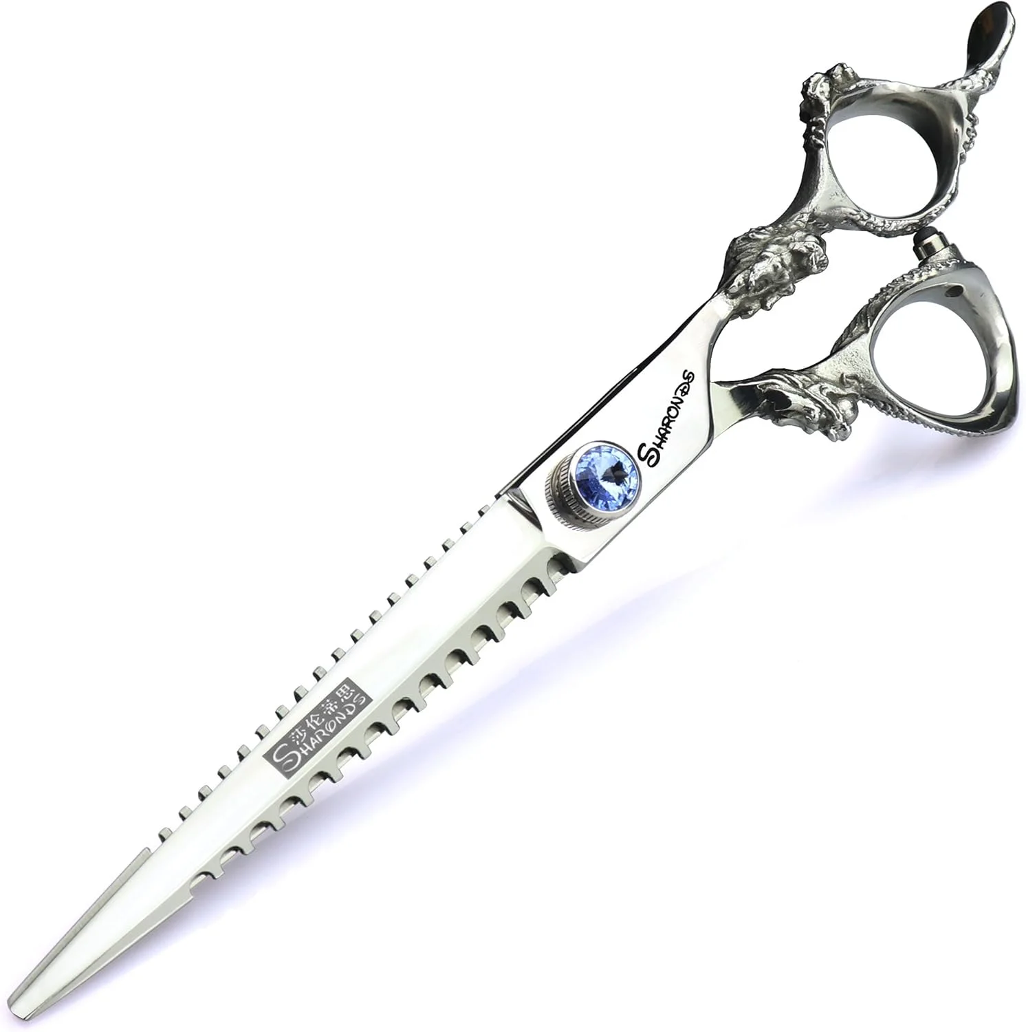 قیچی آرایشگری شاروندز، قیچی طراحی مو، فولاد ژاپنی 440c، قیچی برش 7 اینچی + قیچی پیتاژ، نقره ای (قیچی برش) قیچی آرایشگری شاروندز، قیچی طراحی مو، فولاد ژاپنی 440c، قیچی برش 7 اینچی + قیچی پیتاژ، نقره ای (قیچی برش)