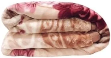 DOUBLE Ply Mink Super Soft Cloudy Double Bed Blanket Heavy Winter -light brown,skin, Multicolor - King Size - 5 Kg, friendly SIZE (240 by 220cm)