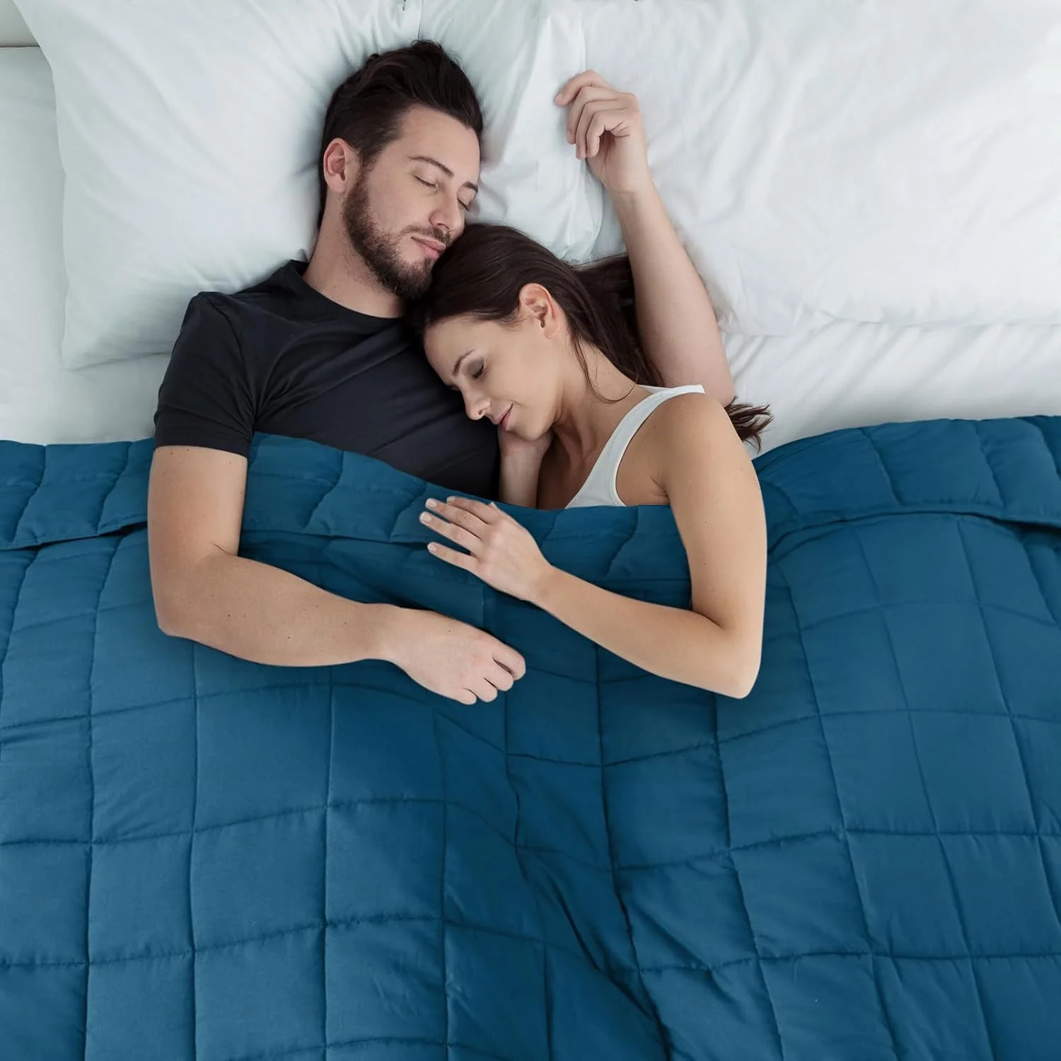 پتوی سنگین سیمولا برای بزرگسالان (9 کیلوگرم، 223x264 سانتی متر، سایز کینگ) - پتوهای سنگین خنک و تنفسی برای تابستان و زمستان - پتوی فوق العاده نرم و راحت میکروفایبر با مهره های شیشه ای - هدیه برای مردان/زنان