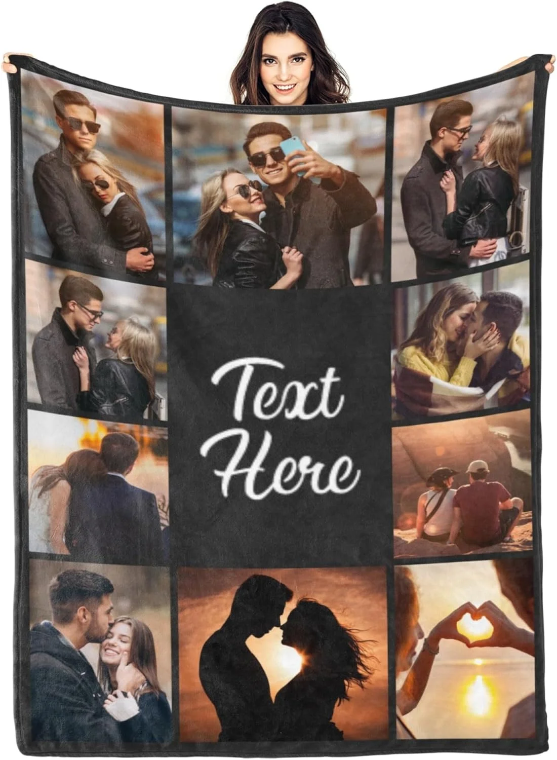 پتو سفارشی با عکس و متن، پتوی شخصی‌سازی‌شده، پتوی قابل تنظیم، پتوهای عکس، هدیه سفارشی روز ولنتاین برای مادر، پدر، زوج، دوست دختر، دوست پسر، همسر