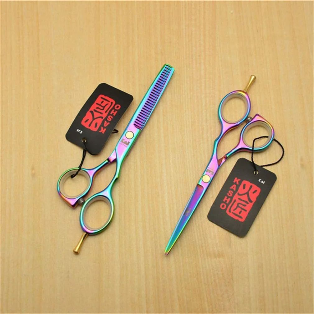 ست قیچی آرایشگری حرفه ای SXFXZ، سایز 5.5 اینچ، چند رنگ، مناسب دست راست، شامل قیچی آرایشگری، قیچی پیتاژ، ابزار پیرایش مو، ابزار سالن آرایشگری، ساخته شده از فولاد 440C، به همراه شانه و لوازم جانبی ست قیچی آرایشگری حرفه ای SXFXZ، سایز 5.5 اینچ، چند رنگ، مناسب دست راست، شامل قیچی آرایشگری، قیچی پیتاژ، ابزار پیرایش مو، ابزار سالن آرایشگری، ساخته شده از فولاد 440C، به همراه شانه و لوازم جانبی