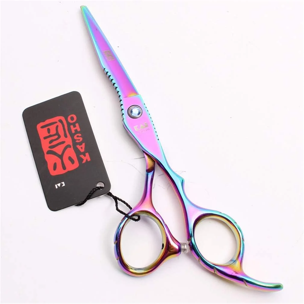 ست قیچی آرایشگری حرفه ای SXFXZ 6.0 اینچی، رنگارنگ، مناسب دست راست، قیچی آرایشگری، قیچی سلمانی، قیچی پیتاژ، ابزار پیرایش مو، استیل ضد زنگ، لوازم آرایشگری مو