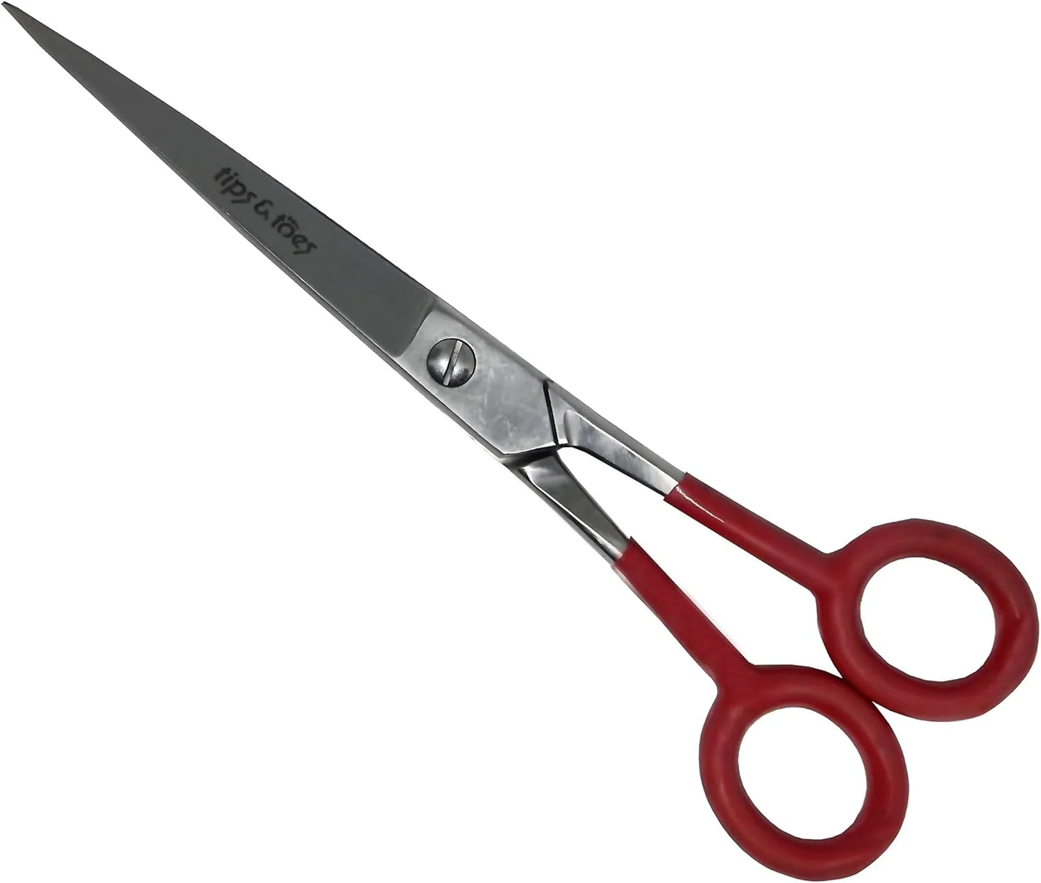 قیچی آرایشگری تیپس اند توز - لبه تیغی استیل ضد زنگ (17 سانتی متر) - برای آرایش موی آقایان و بانوان - دسته پی وی سی - قیچی آرایشگری برای استفاده در سالن/منزل