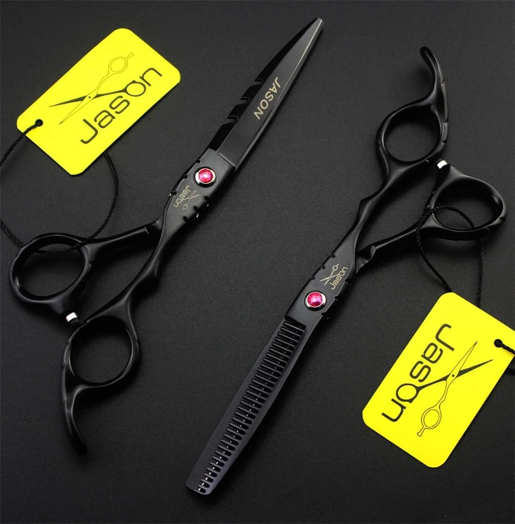 ست قیچی آرایشگری حرفه ای مشکی SXFXZ سایز 5.5/6.0 اینچ، قیچی های با کیفیت پیرایش و حجم دهنده مو، فولاد 6CR، مناسب برای آرایشگران راست دست، لوازم آرایشگاه خانگی، 5.5 اینچ ست قیچی آرایشگری حرفه ای مشکی SXFXZ سایز 5.5/6.0 اینچ، قیچی های با کیفیت پیرایش و حجم دهنده مو، فولاد 6CR، مناسب برای آرایشگران راست دست، لوازم آرایشگاه خانگی، 5.5 اینچ