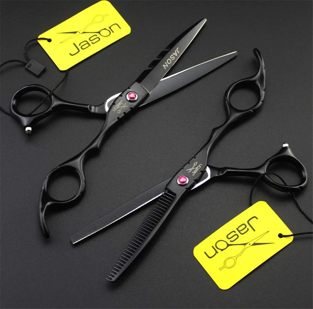 ست قیچی آرایشگری حرفه ای مشکی SXFXZ سایز 5.5/6.0 اینچ، قیچی های با کیفیت پیرایش و حجم دهی مو، فولاد 6CR، مناسب برای آرایشگران راست دست، لوازم پیرایش مو در خانه و سالن، 5.5 اینچ ست قیچی آرایشگری حرفه ای مشکی SXFXZ سایز 5.5/6.0 اینچ، قیچی های با کیفیت پیرایش و حجم دهی مو، فولاد 6CR، مناسب برای آرایشگران راست دست، لوازم پیرایش مو در خانه و سالن، 5.5 اینچ