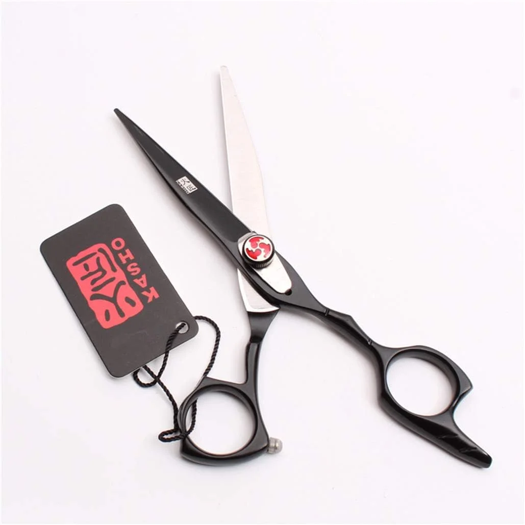 ست قیچی آرایشگری حرفه ای 6.0 اینچی مشکی SXFXZ، قیچی های بافت دهنده و نازک کننده مو با کیفیت بالا، فولاد 440C، مناسب برای آرایشگران راست دست، لوازم آرایشگاه خانگی (پیچ قرمز) ست قیچی آرایشگری حرفه ای 6.0 اینچی مشکی SXFXZ، قیچی های بافت دهنده و نازک کننده مو با کیفیت بالا، فولاد 440C، مناسب برای آرایشگران راست دست، لوازم آرایشگاه خانگی (پیچ قرمز)