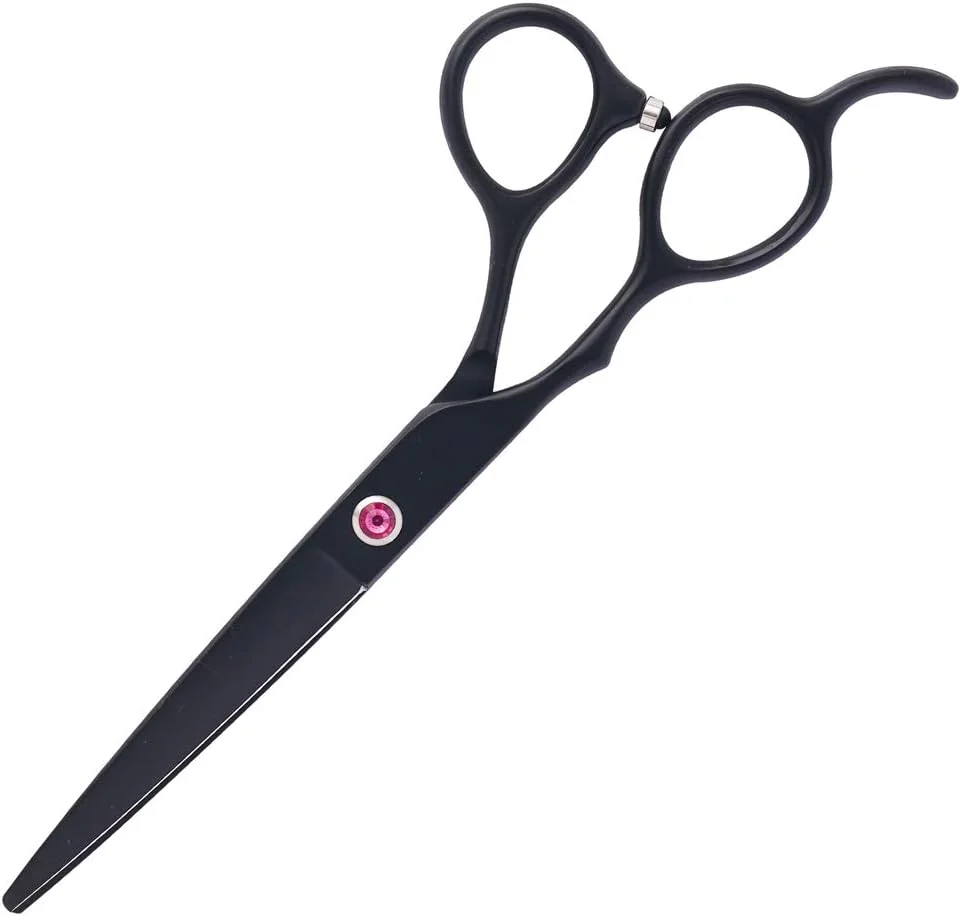 قیچی آرایشگری حرفه ای دست چپ SXFXZ، قیچی آرایشگری ممتاز 6.0 اینچی مشکی، قیچی سلمانی، قیچی پیتاژ، قیچی استیل ضد زنگ درجه یک برای کوتاه کردن مو در خانه، ابزار آرایشگاه