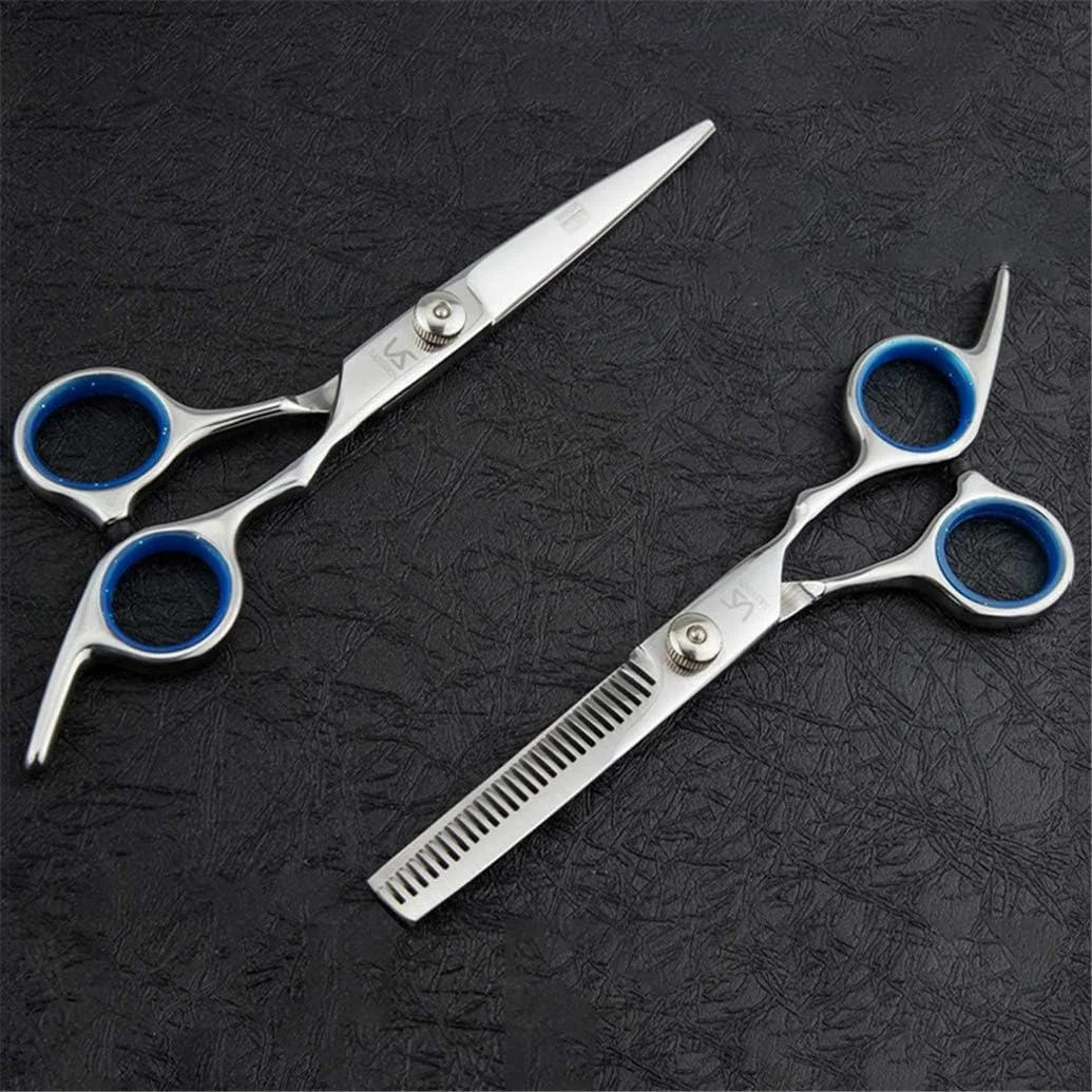 ست قیچی آرایشگری حرفه ای SXFXZ، قیچی 6.0 اینچی، قیچی آرایشگری، قیچی پیتاژ، ابزار پیرایش مو در خانه، ابزار آرایشگری سالن، لوازم آرایشگری استیل ضد زنگ