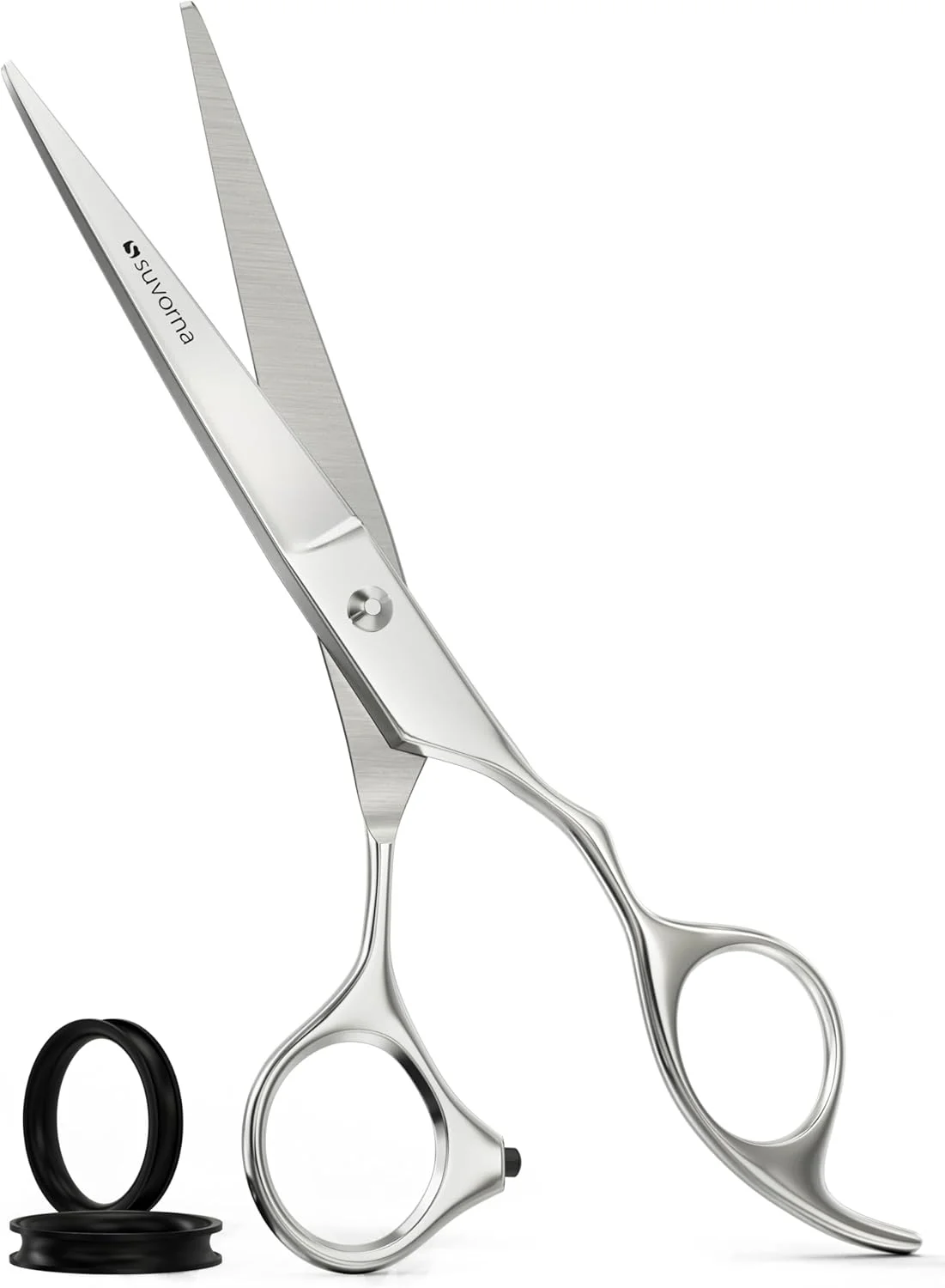قیچی آرایشگری حرفه ای Suvorna - قیچی آرایشگری فولاد 440C ژاپنی فوق العاده تیز برای حالت دادن، کوتاه کردن، لایه لایه کردن و مرتب کردن مو - قیچی مو صیقلی آینه ای برای سالن ها و استفاده خانگی