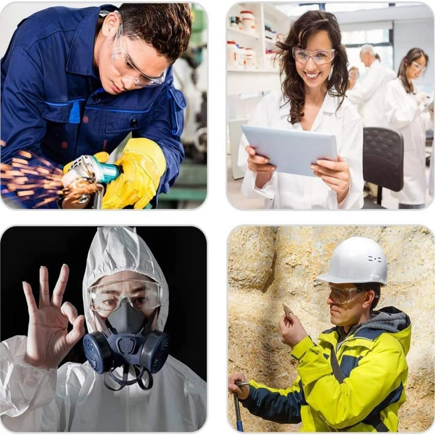 عینک ایمنی آزمایشگاهی Xspring Lab، بسته 4 عددی عینک ایمنی برای پرستاران، عینک ایمنی ضد مه، عینک محافظ، عینک ایمنی شفاف ضد باد برای ساخت و ساز، آزمایشگاه، کار در فضای باز عینک ایمنی آزمایشگاهی Xspring Lab، بسته 4 عددی عینک ایمنی برای پرستاران، عینک ایمنی ضد مه، عینک محافظ، عینک ایمنی شفاف ضد باد برای ساخت و ساز، آزمایشگاه، کار در فضای باز