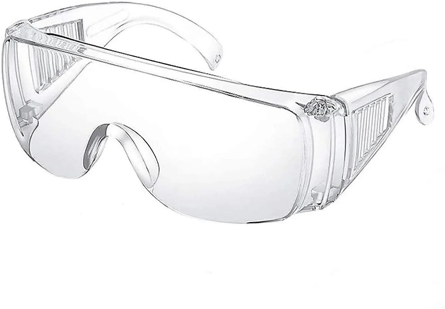 عینک ایمنی TINA.WIN قابل استفاده روی عینک طبی، عینک ایمنی ضد بخار و سبک وزن مقاوم در برابر خش برای کار در آزمایشگاه و علوم، پرستاران، سفید