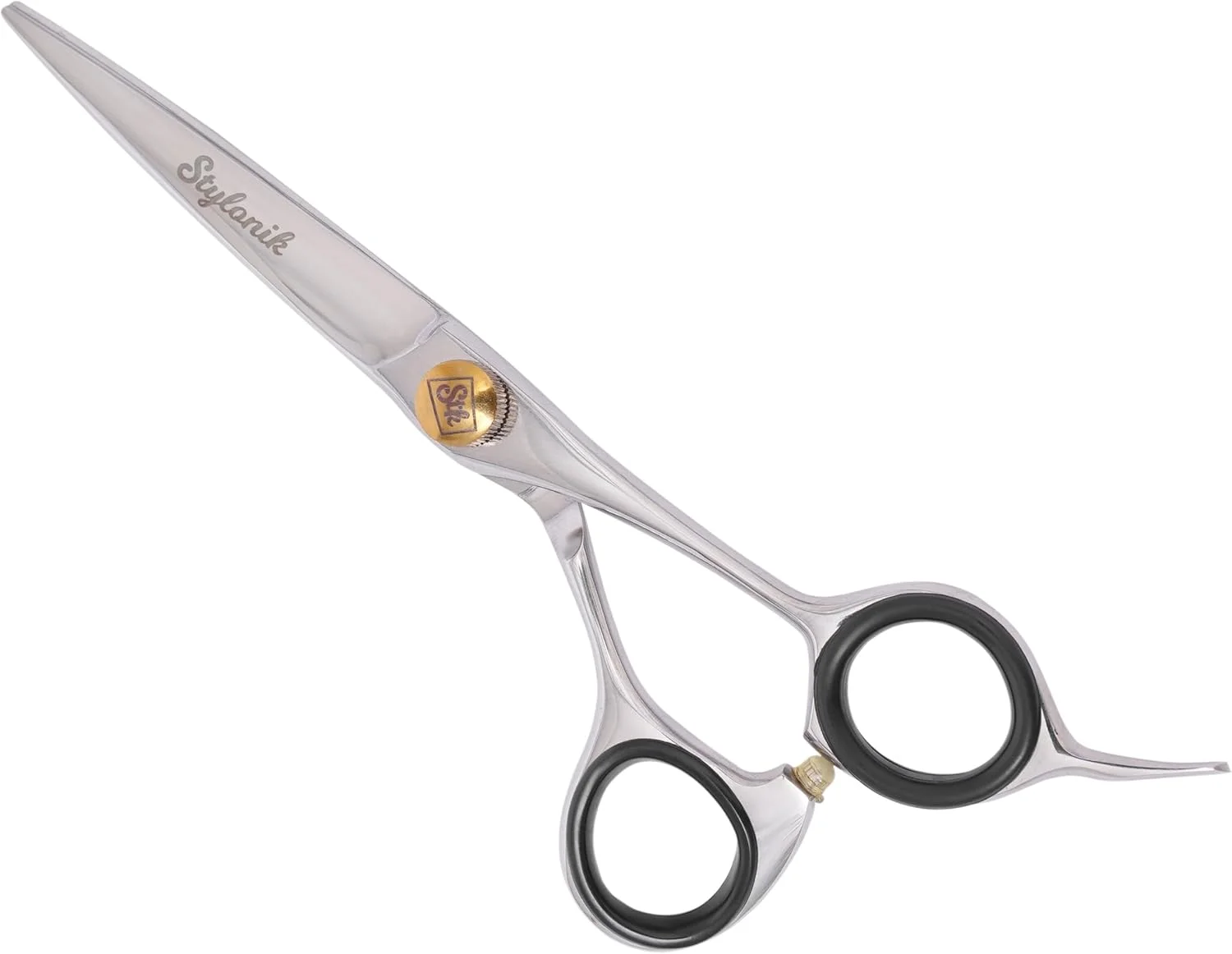 قیچی آرایشگری ممتاز استایلونیک - نقره ای، لبه مقعر، فولاد ضد زنگ، 7 اینچ، دو طرفه، قیچی سالن و آرایشگاه