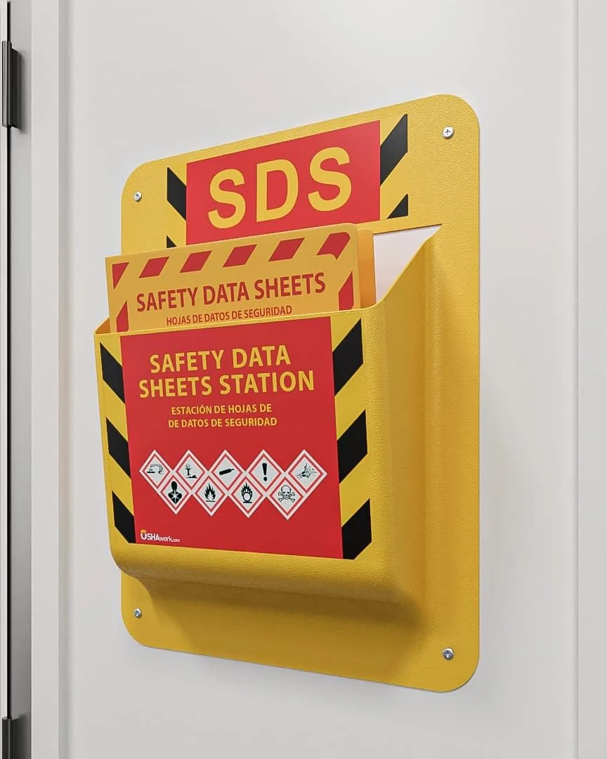 پکیج 2 عددی پوشه و استند دیواری برگه اطلاعات ایمنی مواد (MSDS/SDS) Yellow Safety Inc. - مطابق با الزامات به روز شده سال 2023، مقاوم و سنگین، حلقه 3 اینچی، پوشه SDS و نگهدارنده دیواری MSDS، شامل لوازم نصب پکیج 2 عددی پوشه و استند دیواری برگه اطلاعات ایمنی مواد (MSDS/SDS) Yellow Safety Inc. - مطابق با الزامات به روز شده سال 2023، مقاوم و سنگین، حلقه 3 اینچی، پوشه SDS و نگهدارنده دیواری MSDS، شامل لوازم نصب
