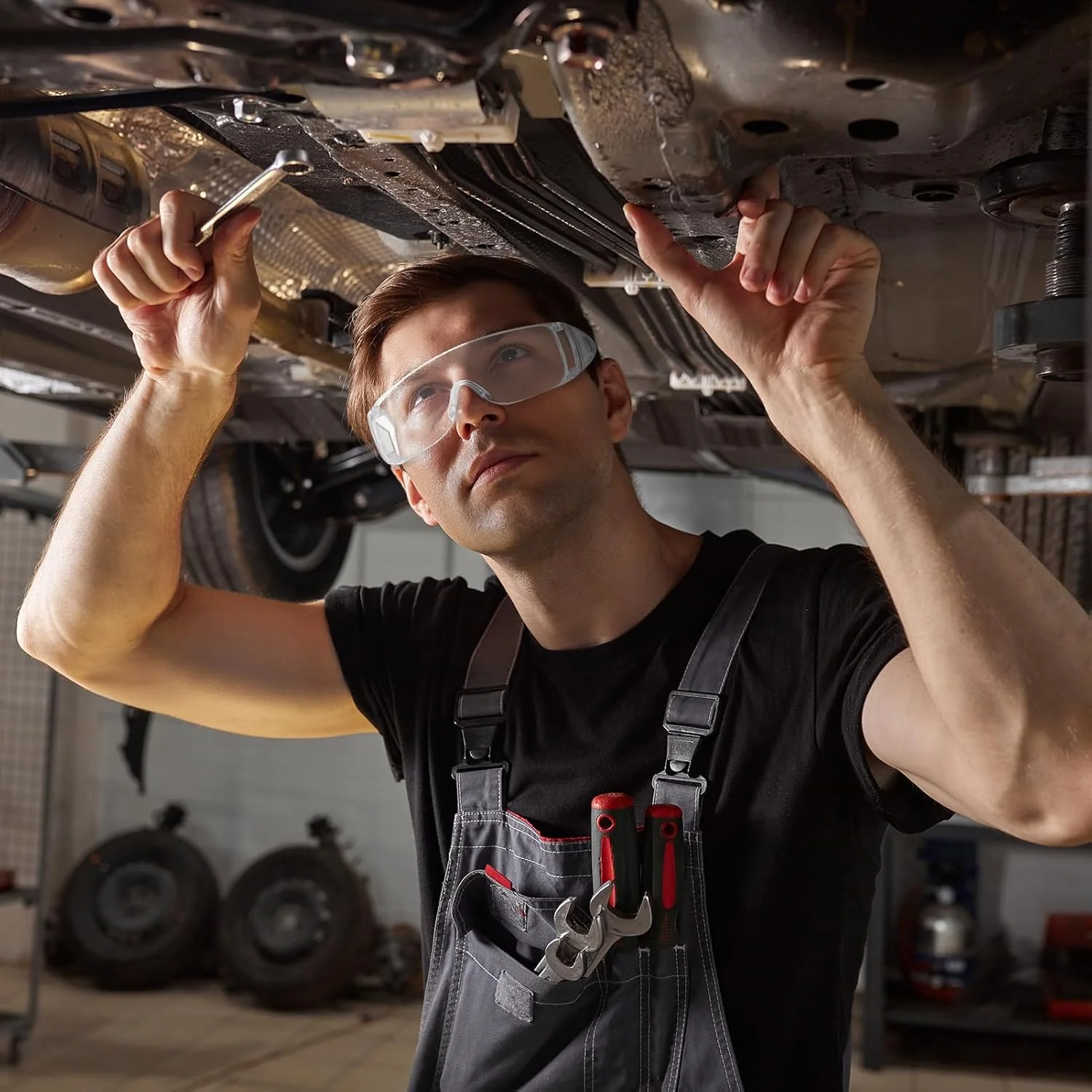 عینک ایمنی YHCG، 8 عدد، عینک محافظ، عینک ایمنی قابل استفاده روی عینک، عینک محافظ، عینک ایمنی ضد مه برای ساخت و ساز آزمایشگاهی فضای باز