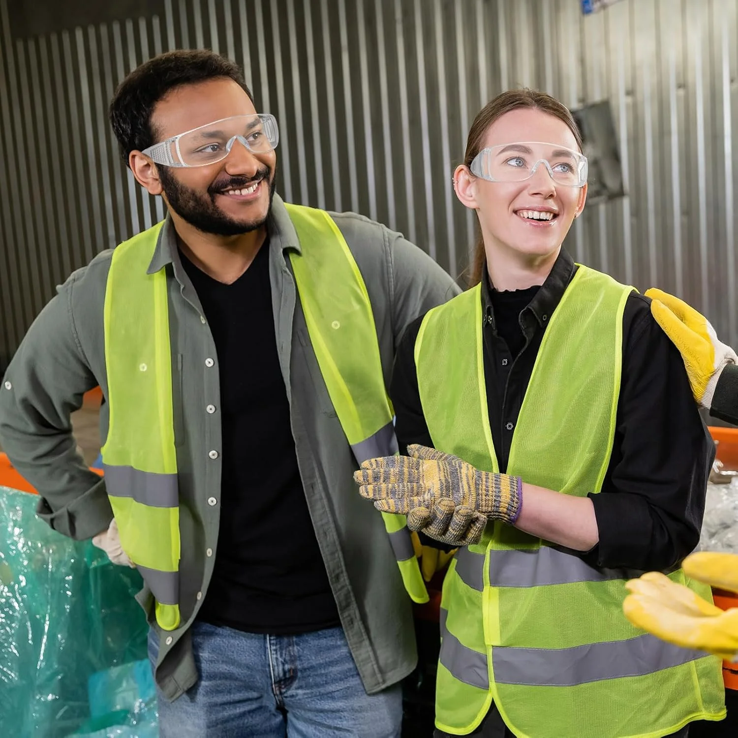 عینک ایمنی YHCG، 8 عدد، عینک محافظ، عینک ایمنی قابل استفاده روی عینک، عینک محافظ، عینک ایمنی ضد مه برای ساخت و ساز آزمایشگاهی فضای باز