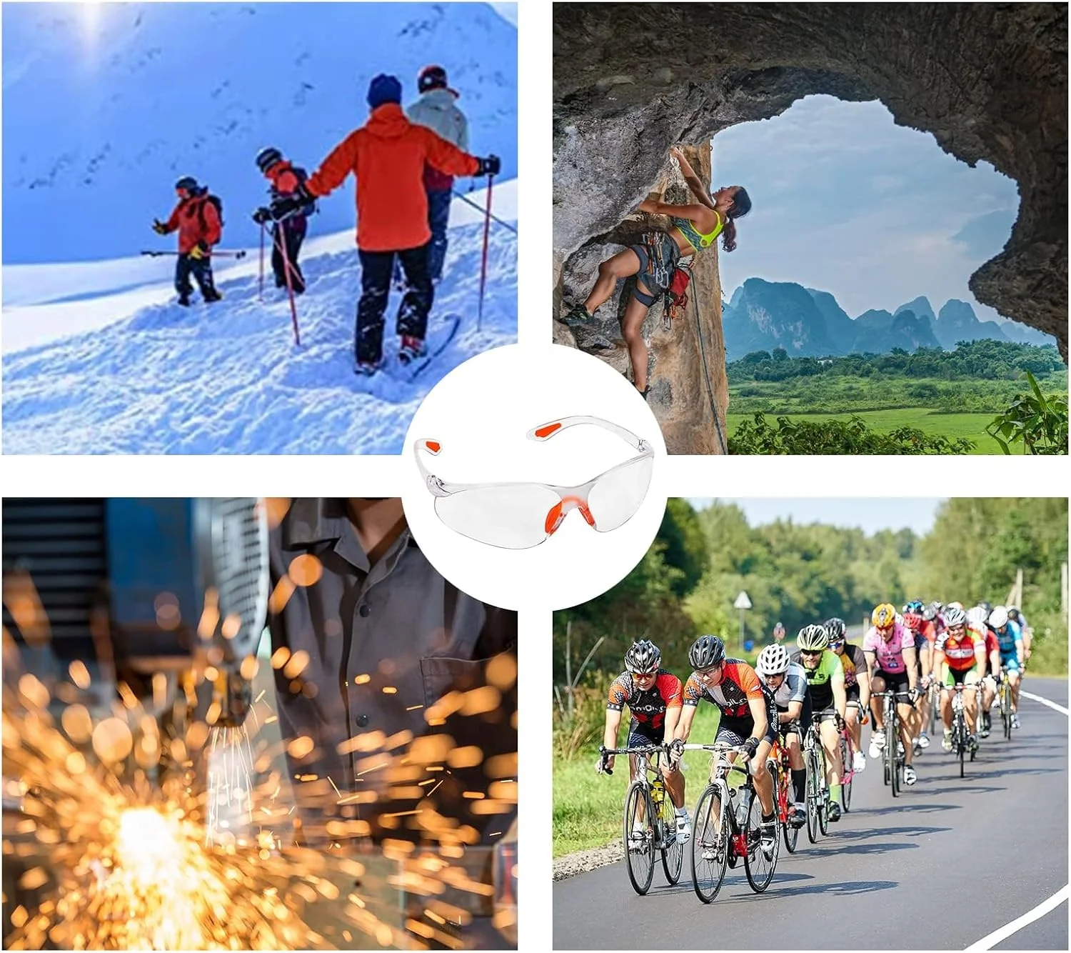 عینک ایمنی شفاف کامپیوتر برای کار، 6 عدد، پوشش ضد خش و ضد مه، محافظت از چشم برای کار با چوب، کار در آزمایشگاه، چمن زنی، تجهیزات کار در حیاط در برابر گرد و غبار عینک ایمنی شفاف کامپیوتر برای کار، 6 عدد، پوشش ضد خش و ضد مه، محافظت از چشم برای کار با چوب، کار در آزمایشگاه، چمن زنی، تجهیزات کار در حیاط در برابر گرد و غبار