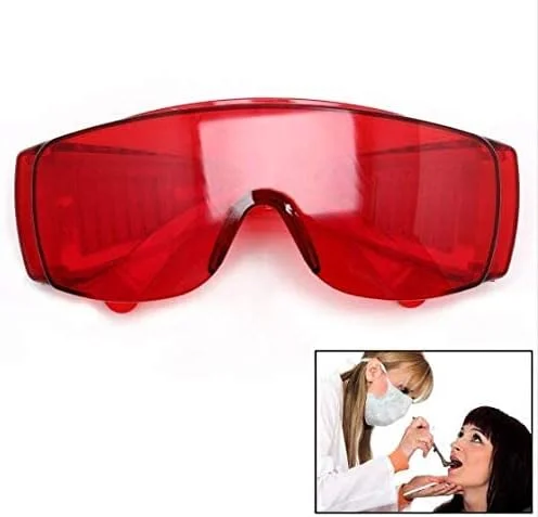 عینک محافظ دندانپزشکی VIQILANY برای لایت کیورینگ، سفید کردن دندان، لامپ UV، عینک قرمز، ابزار دندانپزشکی، تجهیزات آزمایشگاهی دندانپزشک
