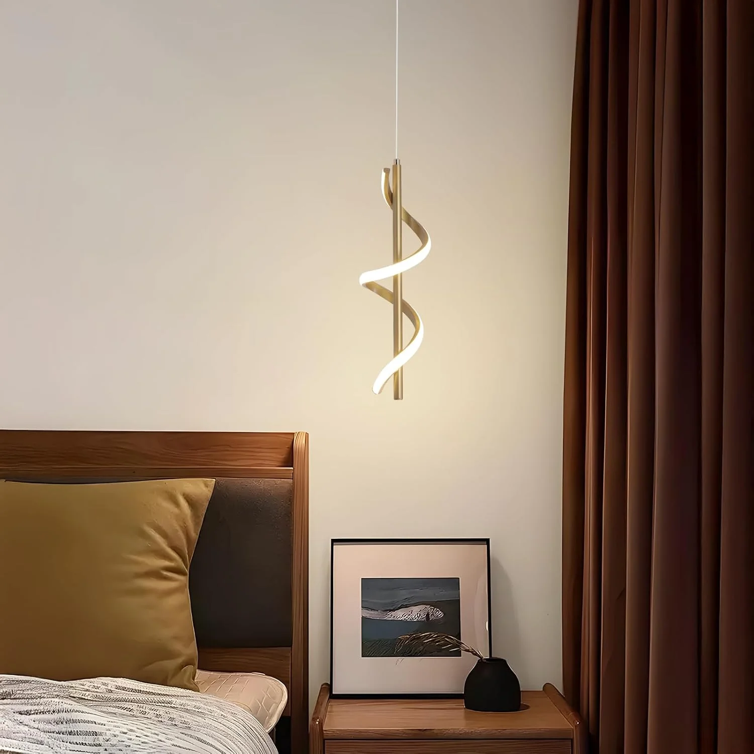 چراغ آویز طلایی مدرن YATAI، ارتفاع قابل تنظیم 120 سانتی متر، ال ای دی 13 وات، سه رنگ قابل تنظیم (3000K-6000K)، نصب نیمه فرورفته سقفی آلومینیومی و اکریلیک برای غذاخوری، آشپزخانه، کنار تخت چراغ آویز طلایی مدرن YATAI، ارتفاع قابل تنظیم 120 سانتی متر، ال ای دی 13 وات، سه رنگ قابل تنظیم (3000K-6000K)، نصب نیمه فرورفته سقفی آلومینیومی و اکریلیک برای غذاخوری، آشپزخانه، کنار تخت