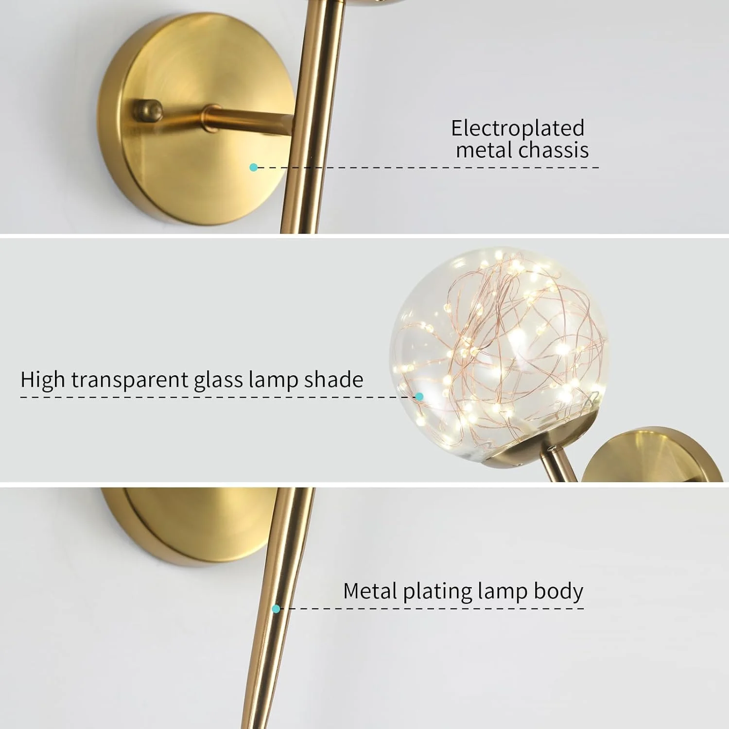 چراغ دیواری LED مدرن YATAI، چراغ دیواری اتاق خواب راهرو، چراغ دیواری کنار تخت با سایه شیشه ای، چراغ اتاق خواب نشیمن راهرو راه پله، 6 وات چراغ دیواری LED مدرن YATAI، چراغ دیواری اتاق خواب راهرو، چراغ دیواری کنار تخت با سایه شیشه ای، چراغ اتاق خواب نشیمن راهرو راه پله، 6 وات