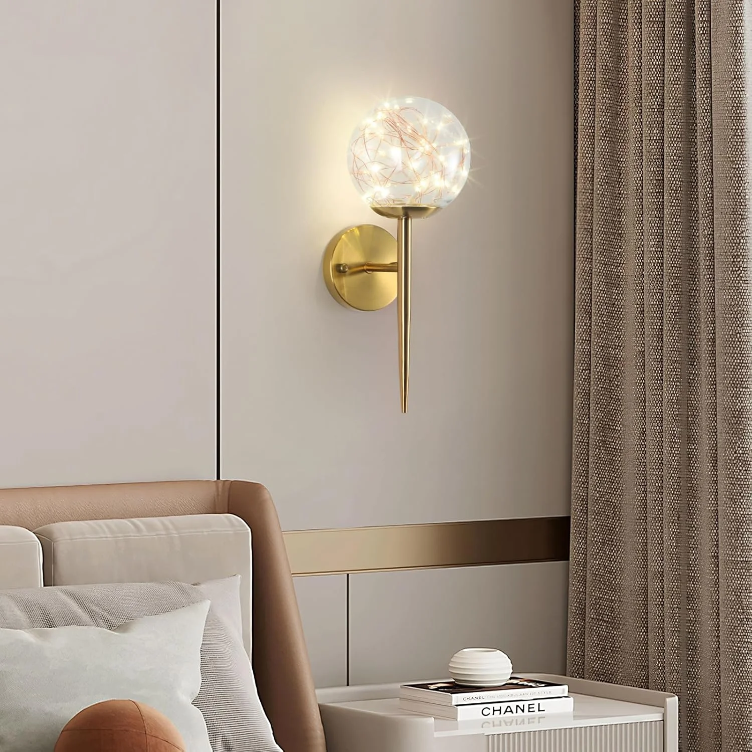 چراغ دیواری LED مدرن YATAI، چراغ دیواری اتاق خواب راهرو، چراغ دیواری کنار تخت با سایه شیشه ای، چراغ اتاق خواب نشیمن راهرو راه پله، 6 وات چراغ دیواری LED مدرن YATAI، چراغ دیواری اتاق خواب راهرو، چراغ دیواری کنار تخت با سایه شیشه ای، چراغ اتاق خواب نشیمن راهرو راه پله، 6 وات