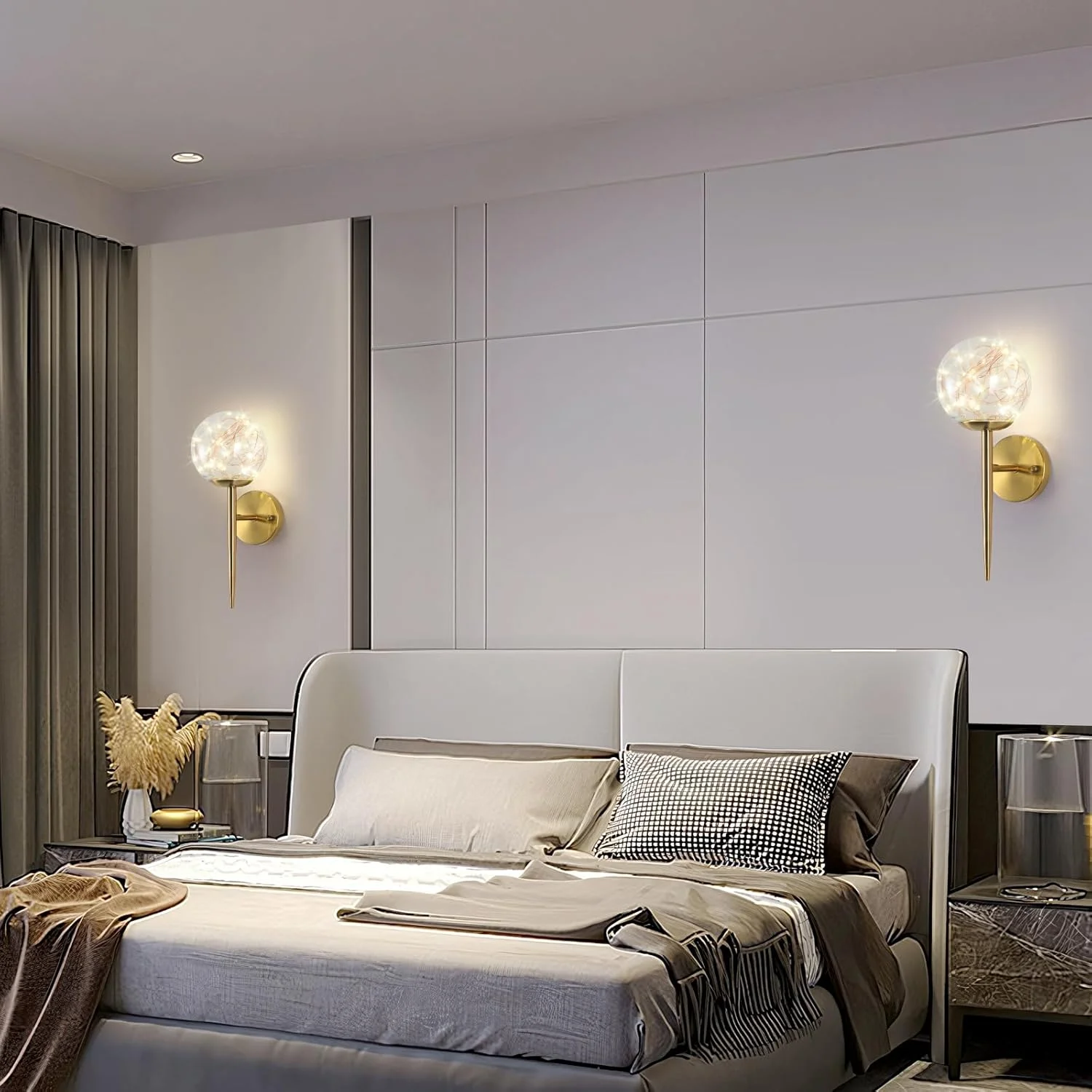 چراغ دیواری LED مدرن YATAI، چراغ دیواری اتاق خواب راهرو، چراغ دیواری کنار تخت با سایه شیشه ای، چراغ اتاق خواب نشیمن راهرو راه پله، 6 وات چراغ دیواری LED مدرن YATAI، چراغ دیواری اتاق خواب راهرو، چراغ دیواری کنار تخت با سایه شیشه ای، چراغ اتاق خواب نشیمن راهرو راه پله، 6 وات