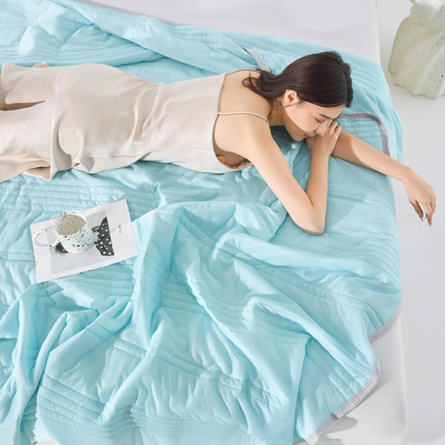 پتوی خنک کننده - روانداز روتختی | پتوی خنک کننده قابل حمل با قابلیت جذب رطوبت برای خوابگاه، مبل، کودک، کمپینگ، ماشین، اتاق نشیمن، کار، فضای باز، اتاق خواب، پیک نیک، بیمارستان