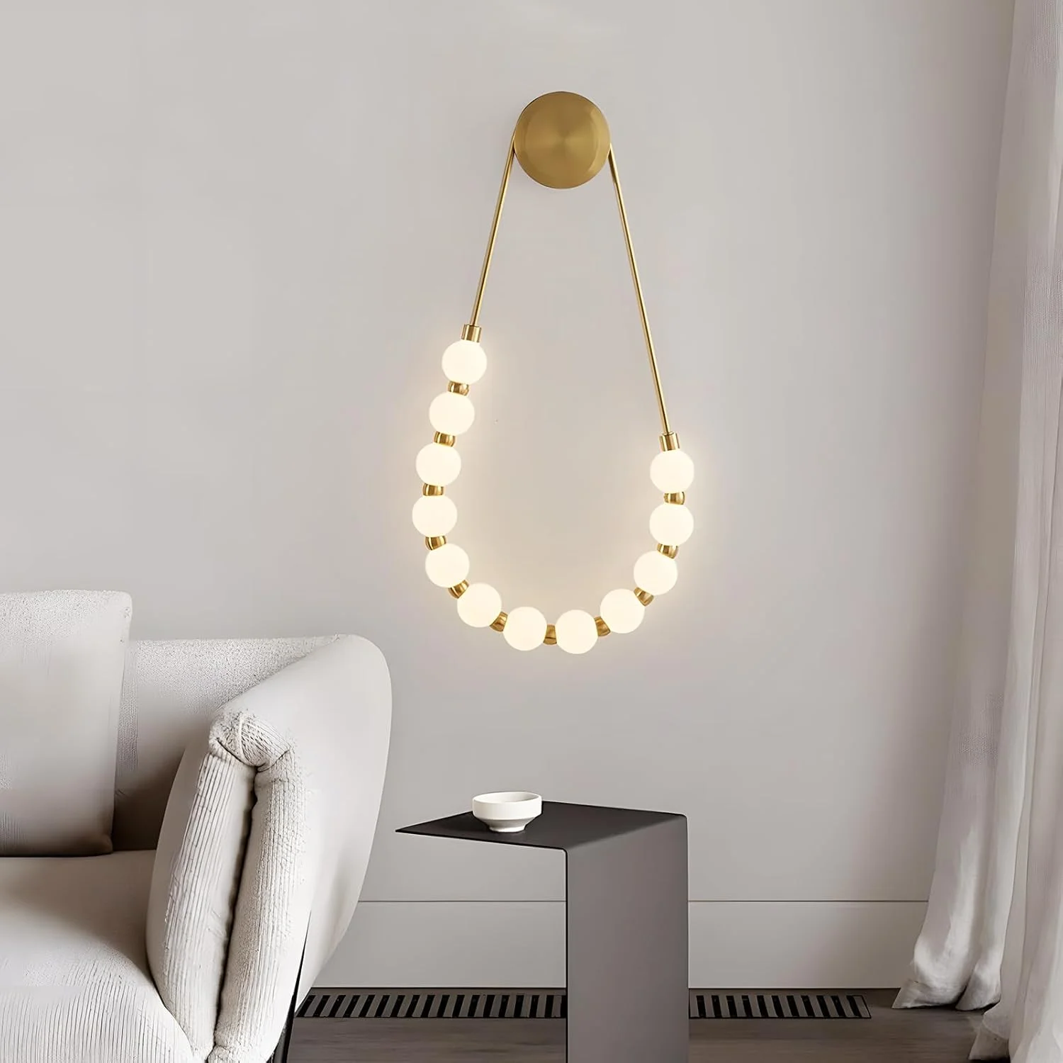 YATAI Modern Minimalist Wall Lamp, U-Shaped Golden Wall Light with Adjustable 3-Color Dimming 3000K-6000K for Bedrooms,Living Rooms and Kitchens YATAI Modern Minimalist Wall Lamp, U-Shaped Golden Wall Light with Adjustable 3-Color Dimming 3000K-6000K for Bedrooms,Living Rooms and Kitchens