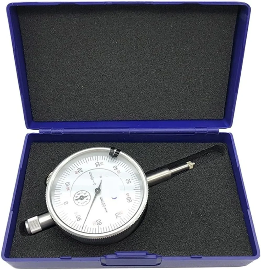 GZDZHP Dial Indicator Dial Indicator 0-10mm Precision 0.01mm Dial Indicators Gauge Meter Resolution Indicator Gauge Measure Instrument Tool (Color : CDWAS Dial Indicator, Size : Small)(Cdwas Black)