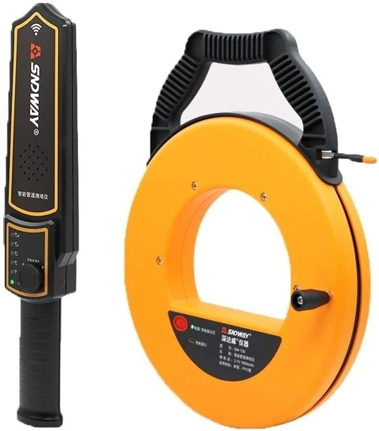 GZDtdsd Measuring Tester 20 Pipe Scanner Thickness Gauge Pipeline Blockage Blocking Clogging Finder Plumbers Width Measure Instrument Digital Meter Test Tool