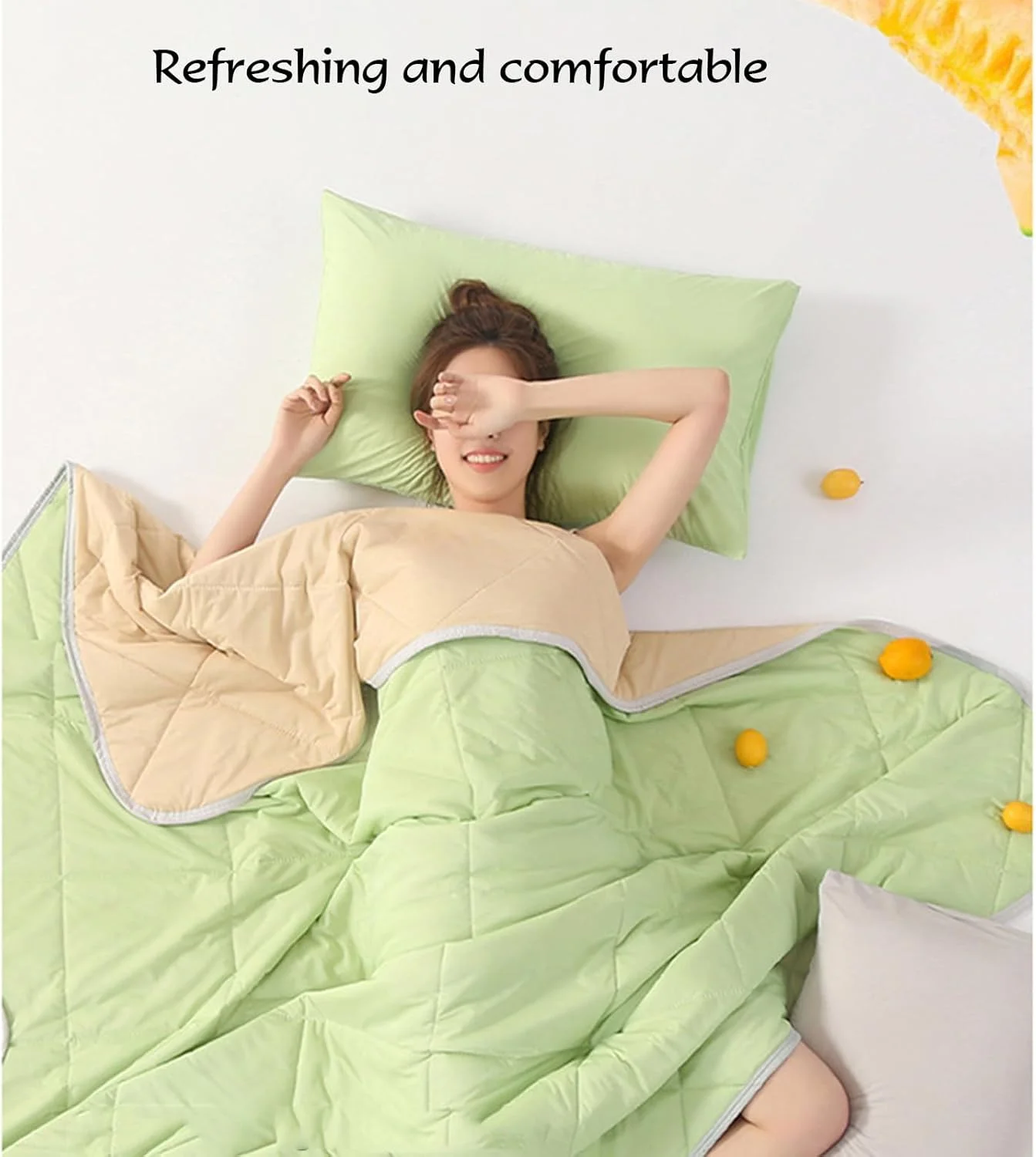 لحاف خنک کننده هوا مطبوع برای تخت خواب، پتوی خنک دو طرفه، لحاف خنک