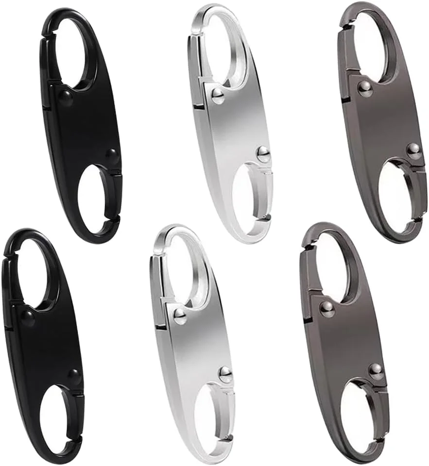 6 عدد قفل زیپ ضد سرقت، گیره زیپ بازدارنده ضد سرقت، قلاب مینی S شکل، مناسب برای کوله گردی، کمپینگ، ماهیگیری، مسافرت و سایر ورزش های فضای باز