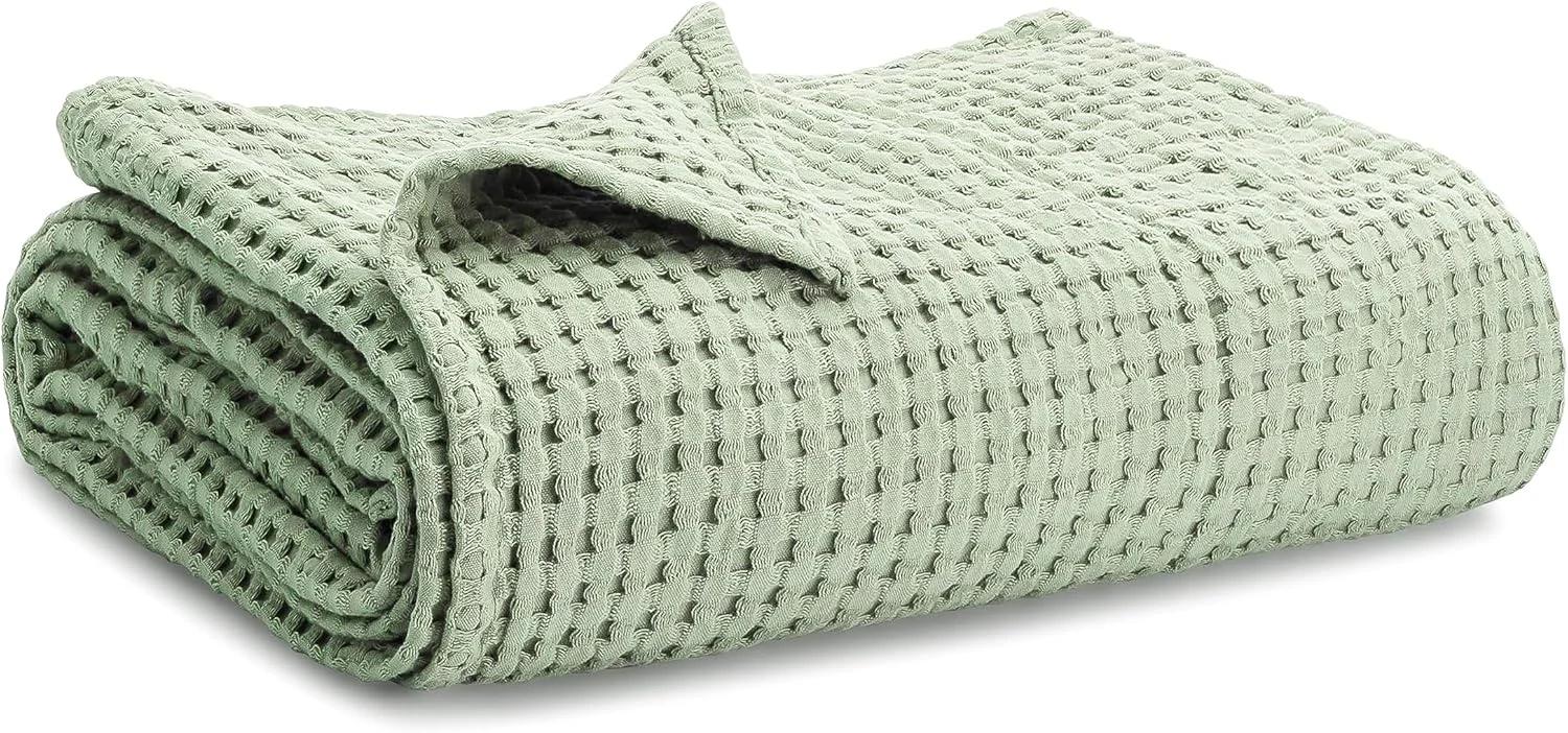 پتوی وافل بافتنی 100% پنبه ای Comfy Cubs - پتوهای نرم، سبک و قابل تنفس و سازگار با پوست - لایه پتوی بافت دار گرم و عالی - اندازه مناسب برای تخت، مبل و کاناپه (مریم گلی، وافل نوزادی - 101.6 سانتی متر در 101.6 سانتی متر)
