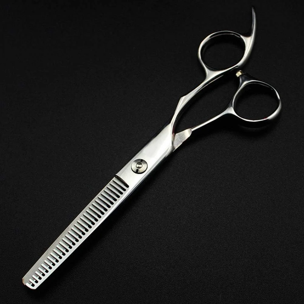 قیچی آرایشگری مو، قیچی استیل ضد زنگ حرفه ای برای کوتاهی و تنک کردن مو (دندانه دار 6 اینچ) مناسب استفاده شخصی و آرایشگاه قیچی آرایشگری مو، قیچی استیل ضد زنگ حرفه ای برای کوتاهی و تنک کردن مو (دندانه دار 6 اینچ) مناسب استفاده شخصی و آرایشگاه
