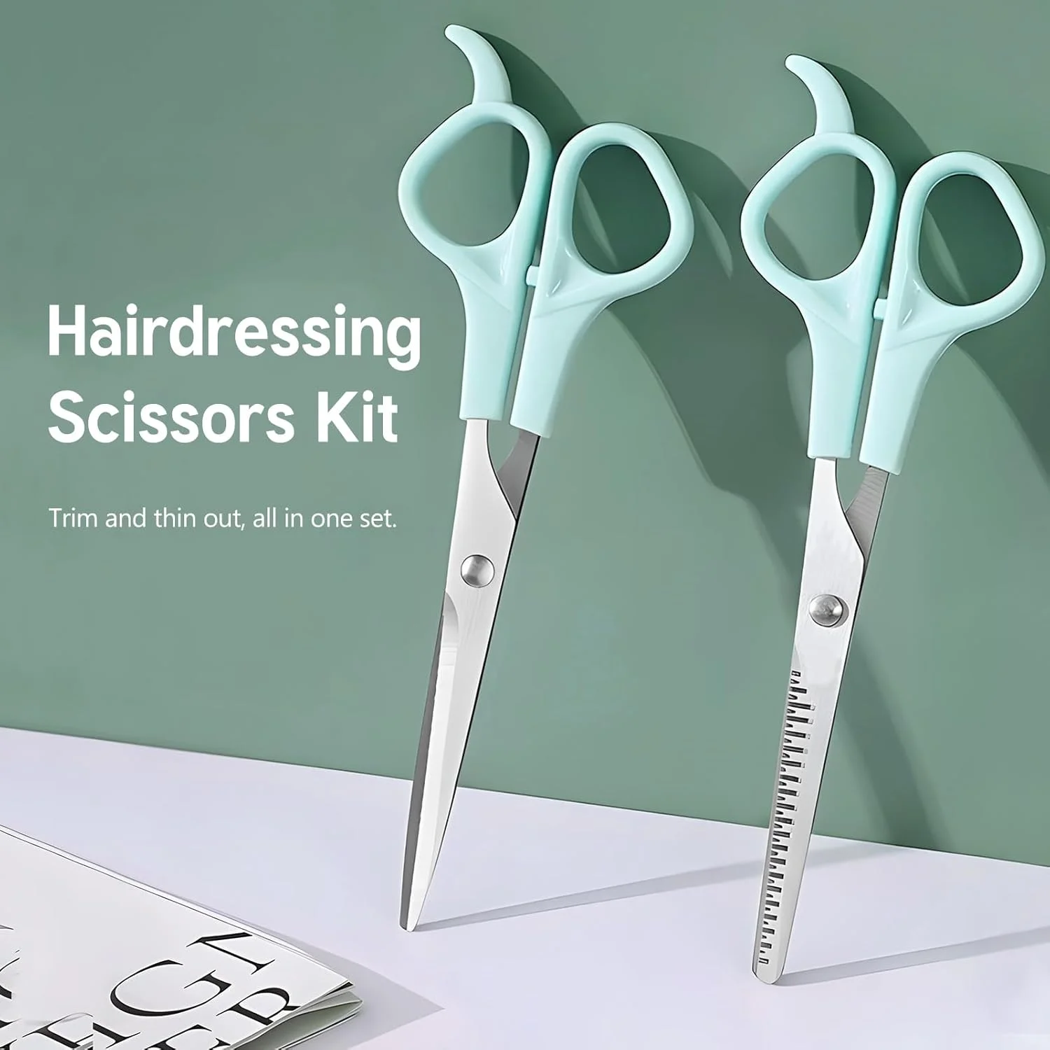 قیچی آرایشگری و قیچی پیتاژ، بسته 2 عددی، 6 اینچی، قیچی آرایشگری حرفه ای استیل ضد زنگ با تیغه های تیز، قیچی آرایشگری ارگونومیک برای موی مردان، زنان، کودکان و حیوانات خانگی قیچی آرایشگری و قیچی پیتاژ، بسته 2 عددی، 6 اینچی، قیچی آرایشگری حرفه ای استیل ضد زنگ با تیغه های تیز، قیچی آرایشگری ارگونومیک برای موی مردان، زنان، کودکان و حیوانات خانگی