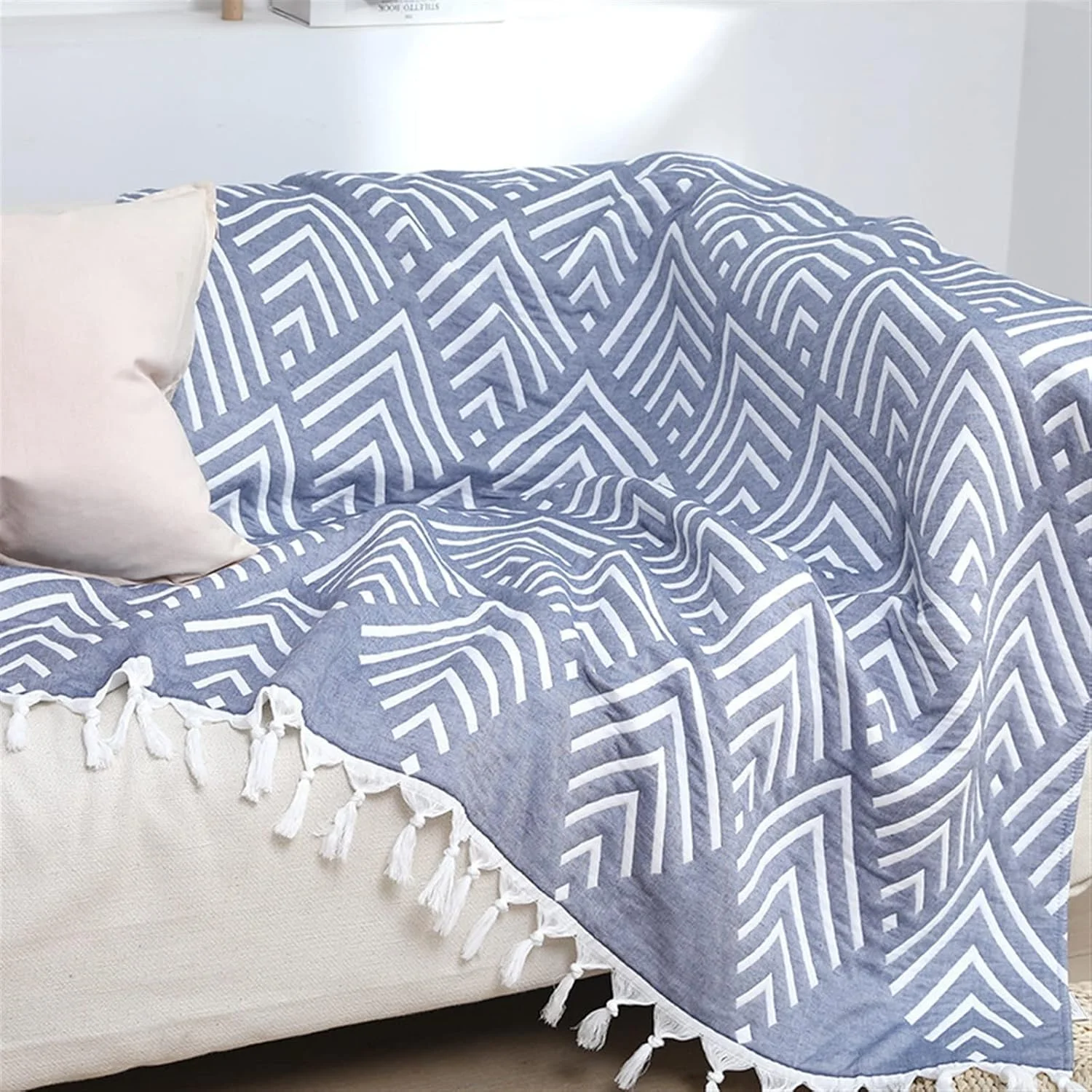 پتو نخی مدرن WMGSDWB، مناسب خوابگاه، لحاف خنک تابستانی، حوله، پتو مسافرتی برای فضای باز، روکش مبل، ملحفه نرم (120x150 سانتی متر) پتو نخی مدرن WMGSDWB، مناسب خوابگاه، لحاف خنک تابستانی، حوله، پتو مسافرتی برای فضای باز، روکش مبل، ملحفه نرم (120x150 سانتی متر)