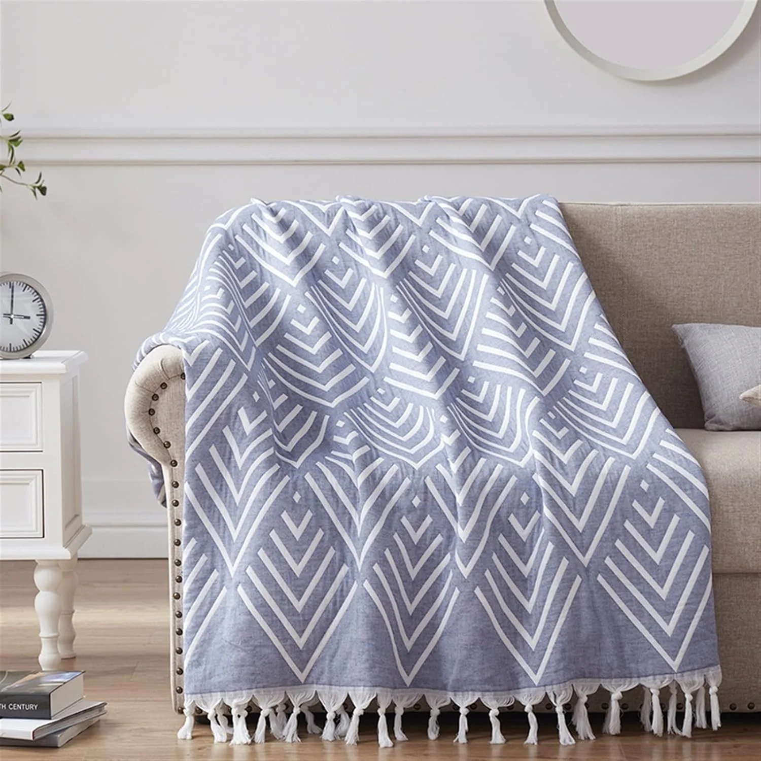 پتو نخی مدرن WMGSDWB، مناسب خوابگاه، لحاف خنک تابستانی، حوله، پتو مسافرتی برای فضای باز، روکش مبل، ملحفه نرم (120x150 سانتی متر) پتو نخی مدرن WMGSDWB، مناسب خوابگاه، لحاف خنک تابستانی، حوله، پتو مسافرتی برای فضای باز، روکش مبل، ملحفه نرم (120x150 سانتی متر)