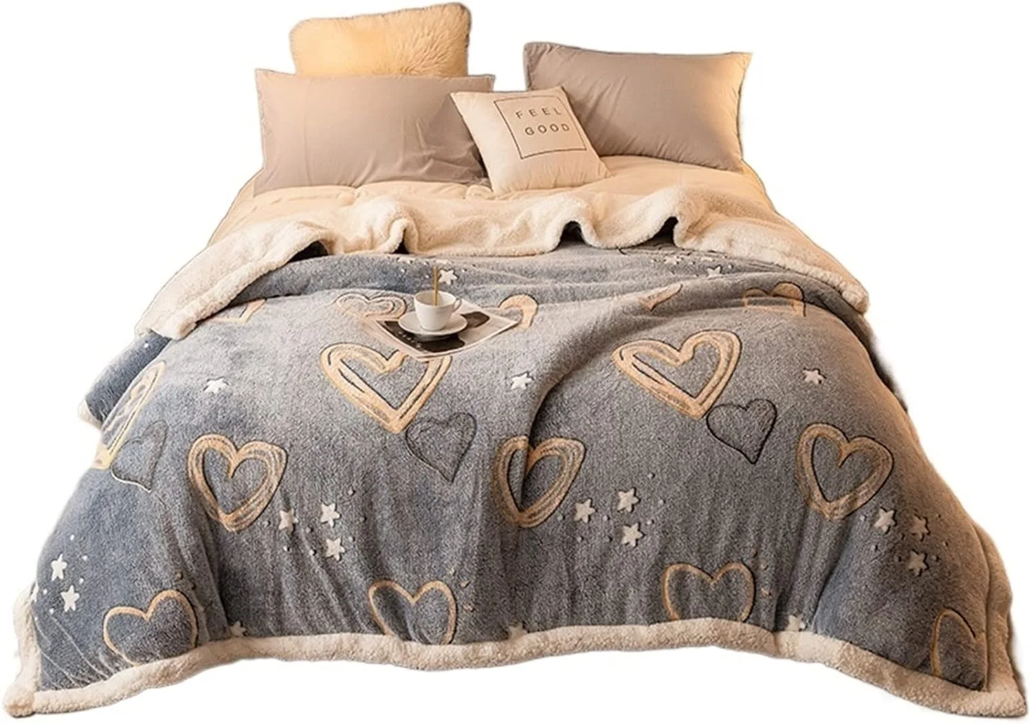 WMGSDWB Blankets Winter Thickened Warm Soft Single Double Couple Blanket Home Beds Comforter Duvet Cover Blanket